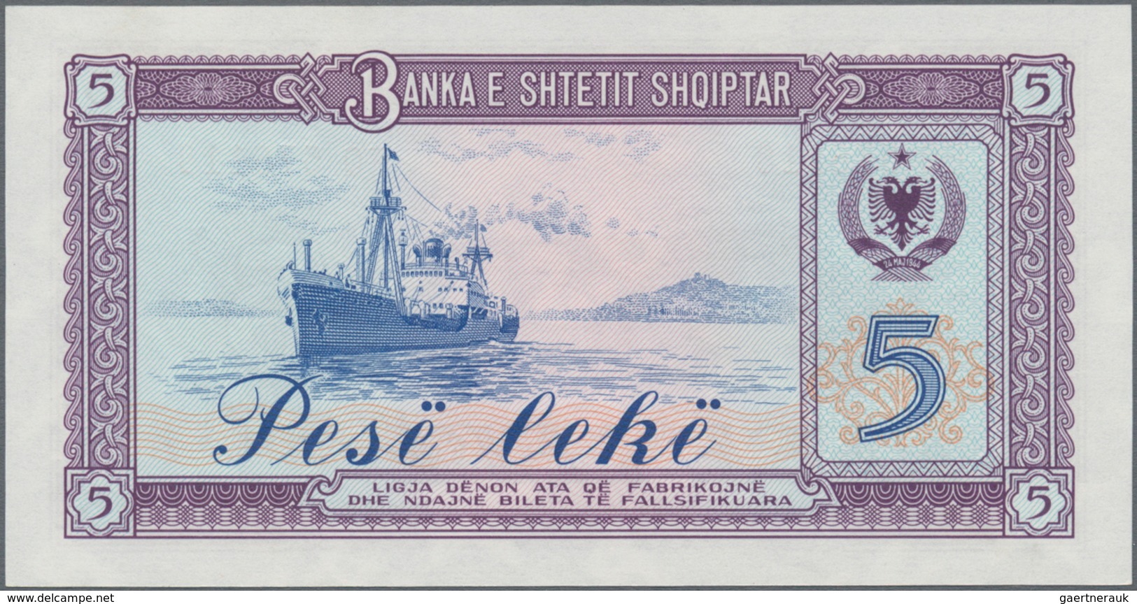 Albania / Albanien: Set with 15 banknotes of the 1964 and 1976 issue with 1, 3, 5, 10, 25, 50 and 10