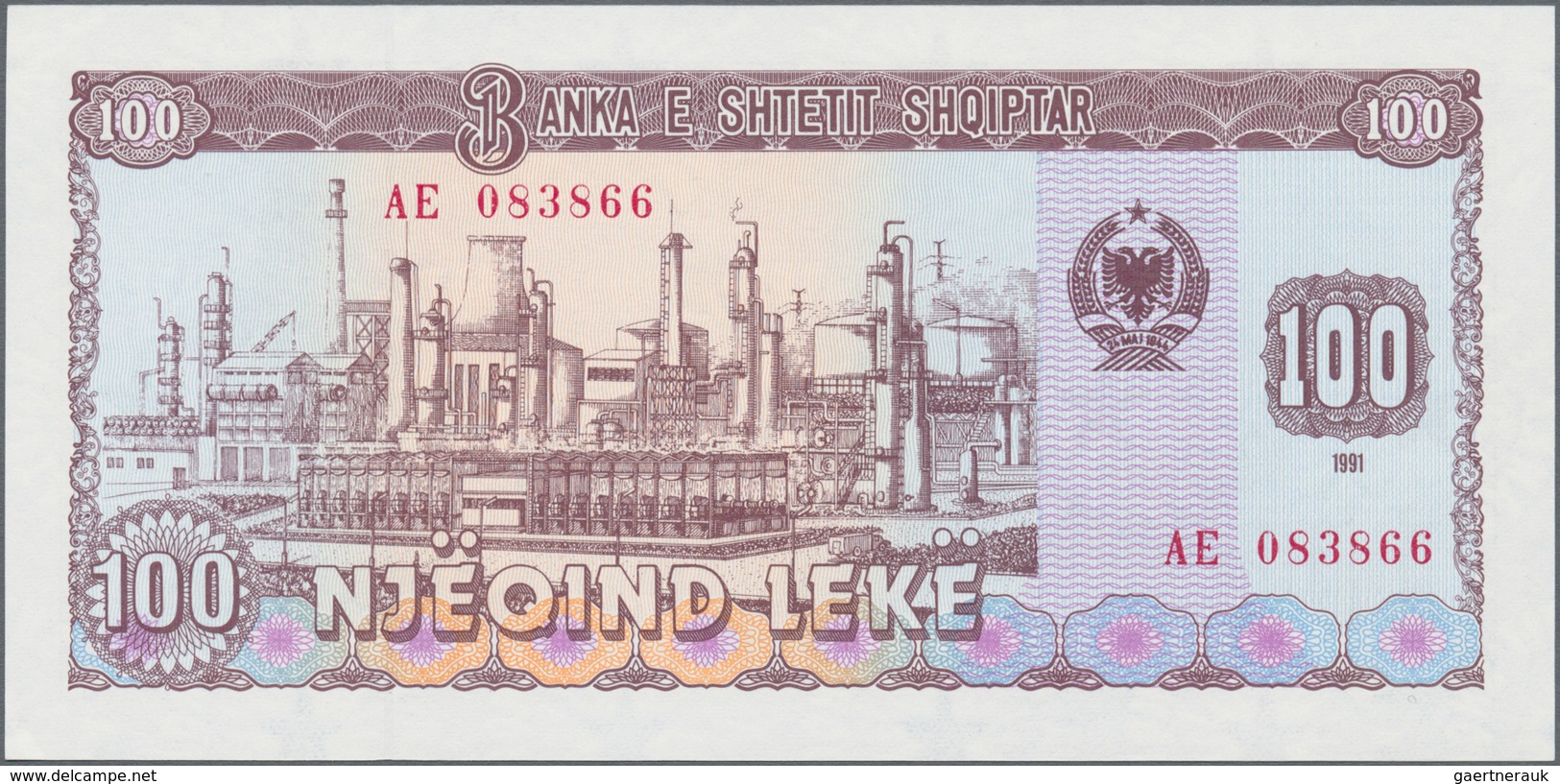 Albania / Albanien: Lot With 6 Banknotes Comprising 100, 500 Leke 1991, 500 Leke 1996 And 1, 10 And - Albania