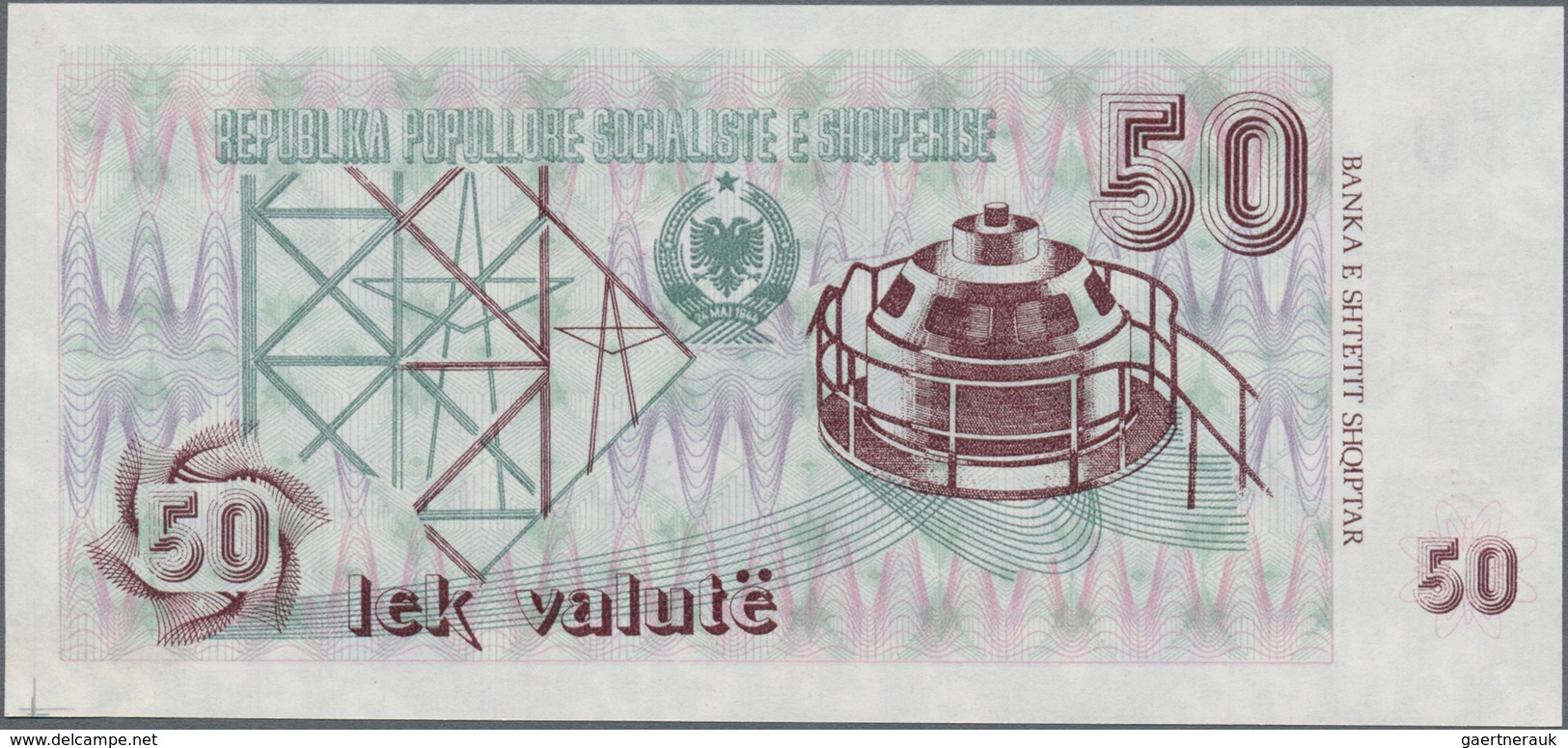 Albania / Albanien: Lot with 6 banknotes comprising 100, 500 Leke 1991, 500 Leke 1996 and 1, 10 and