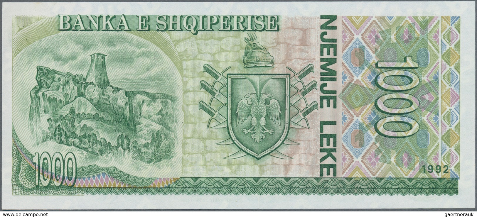 Albania / Albanien: 200, 500 And 1000 Leke 1992, P.52-54, Tiny Spot On The 500, Otherwise All In UNC - Albanie