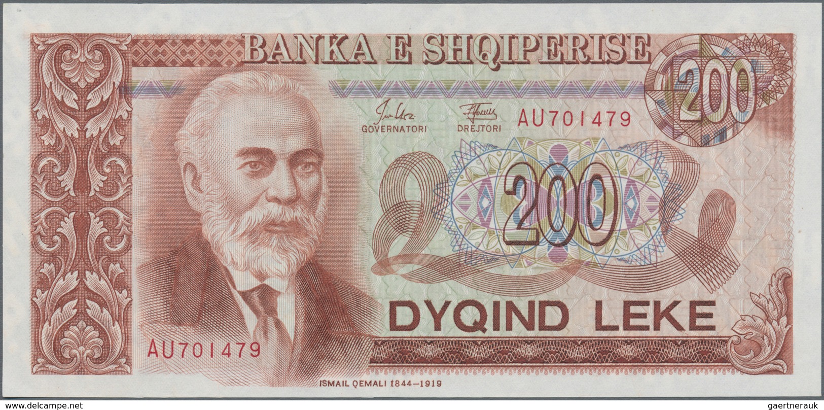 Albania / Albanien: 200, 500 And 1000 Leke 1992, P.52-54, Tiny Spot On The 500, Otherwise All In UNC - Albanië