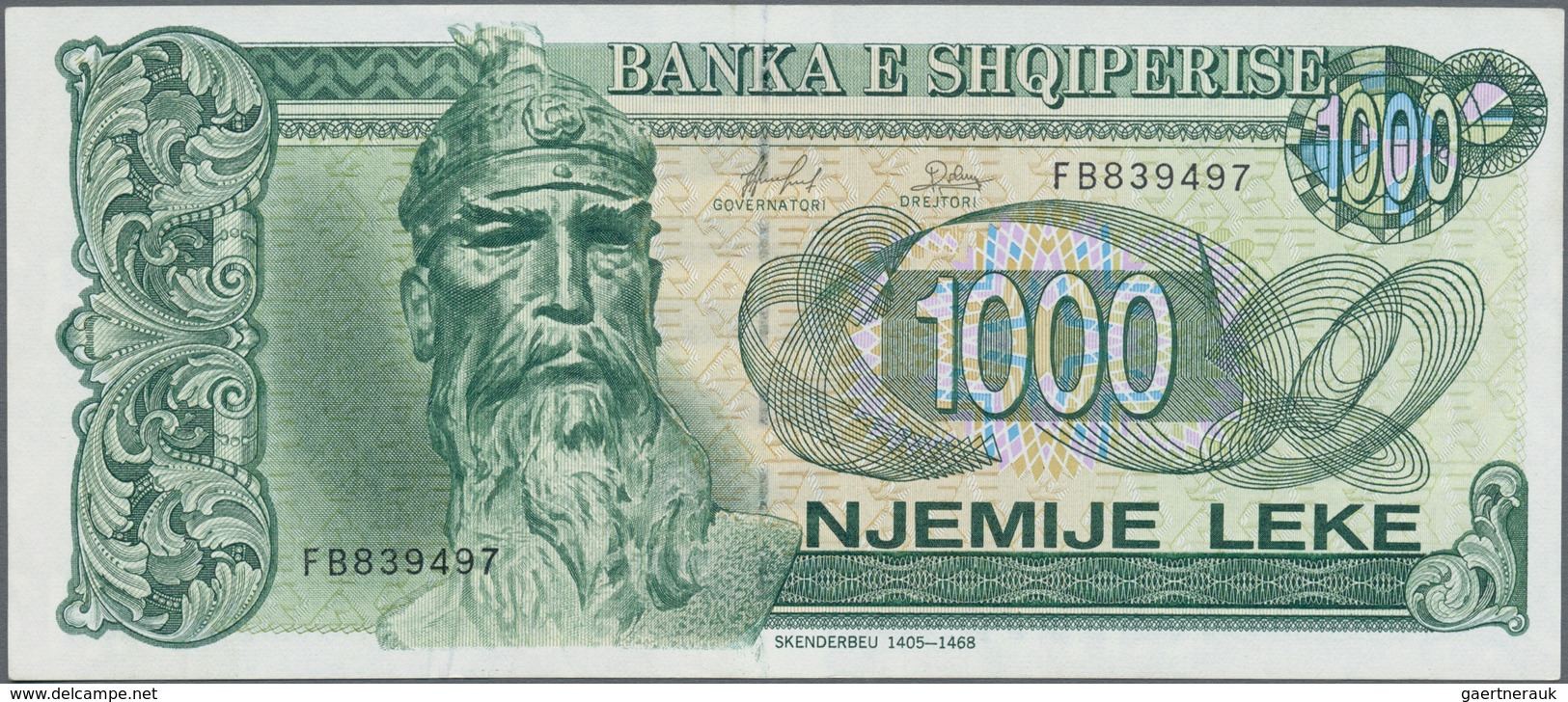 Albania / Albanien: 200, 500 And 1000 Leke 1996 And 1000 Leke 1995, P.59, 60, 61a,c In UNC (except P - Albania