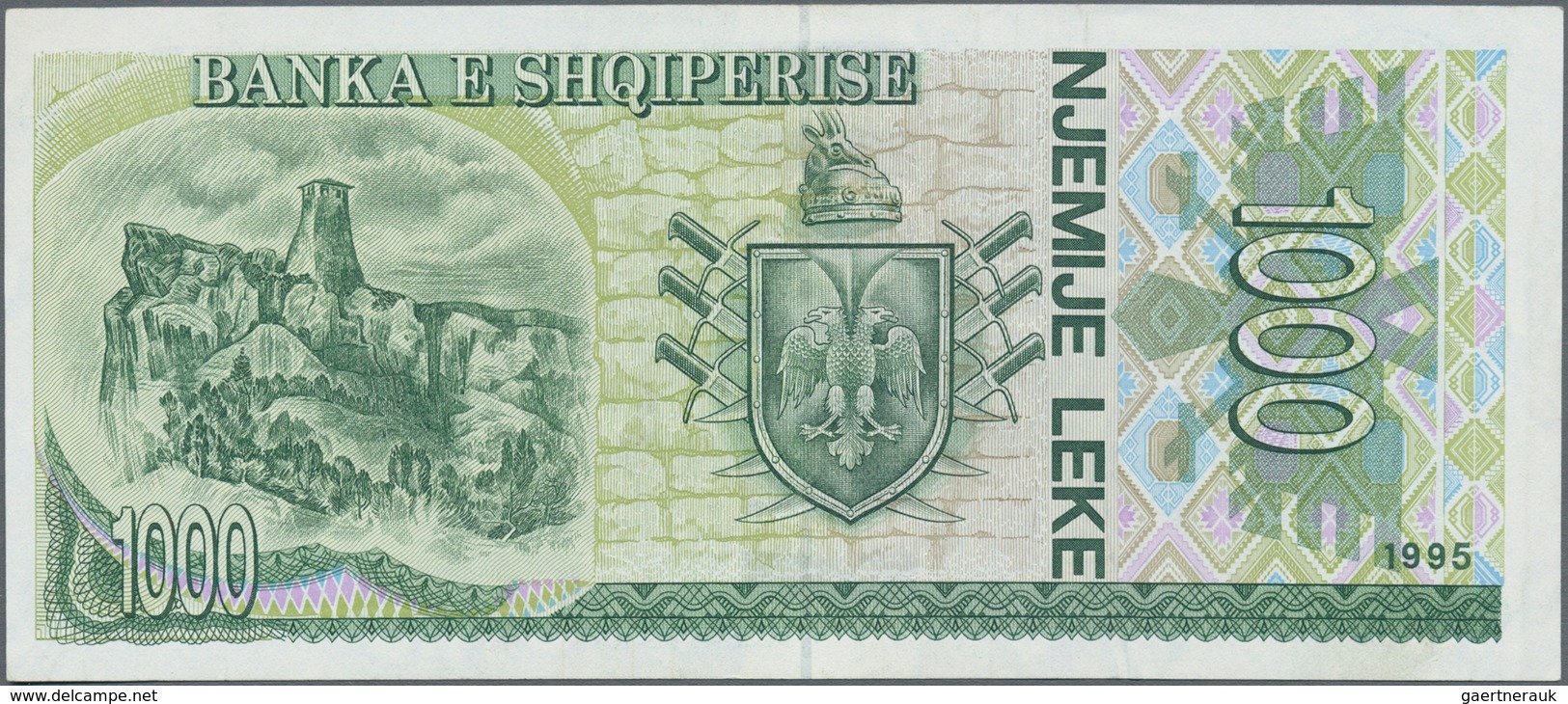 Albania / Albanien: 200, 500 And 1000 Leke 1996 And 1000 Leke 1995, P.59, 60, 61a,c In UNC (except P - Albanie