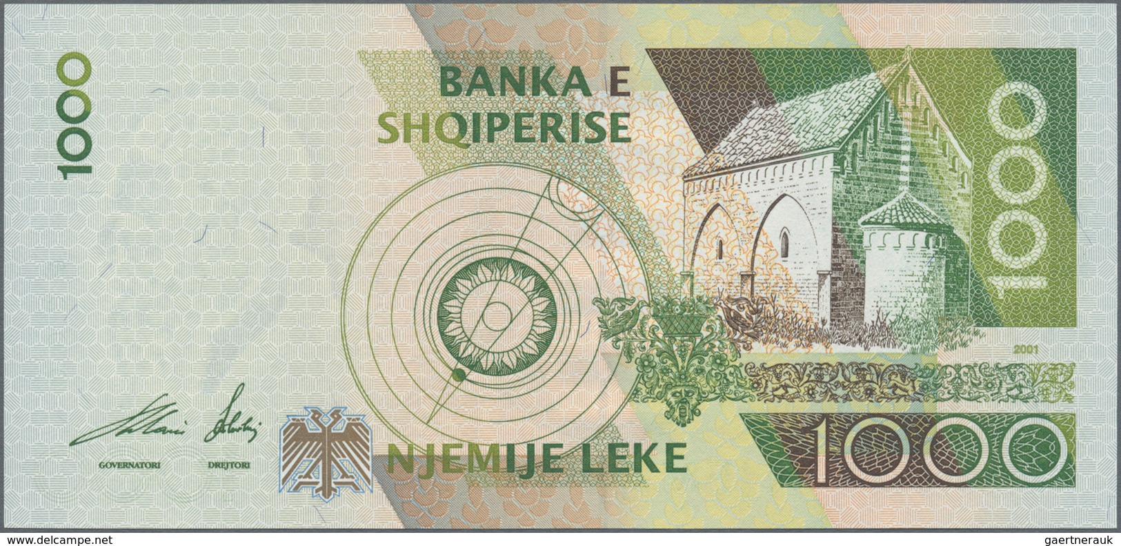 Albania / Albanien: Set With 4 Banknotes Of The 2001 Issue With 200, 500, 1000 And 5000 Leke, P.67-7 - Albanië