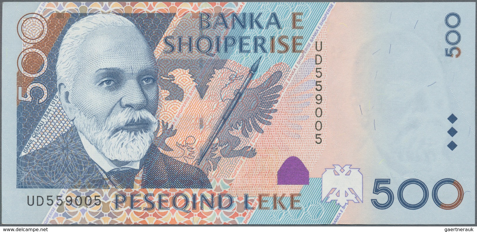 Albania / Albanien: Set With 4 Banknotes Of The 2001 Issue With 200, 500, 1000 And 5000 Leke, P.67-7 - Albania