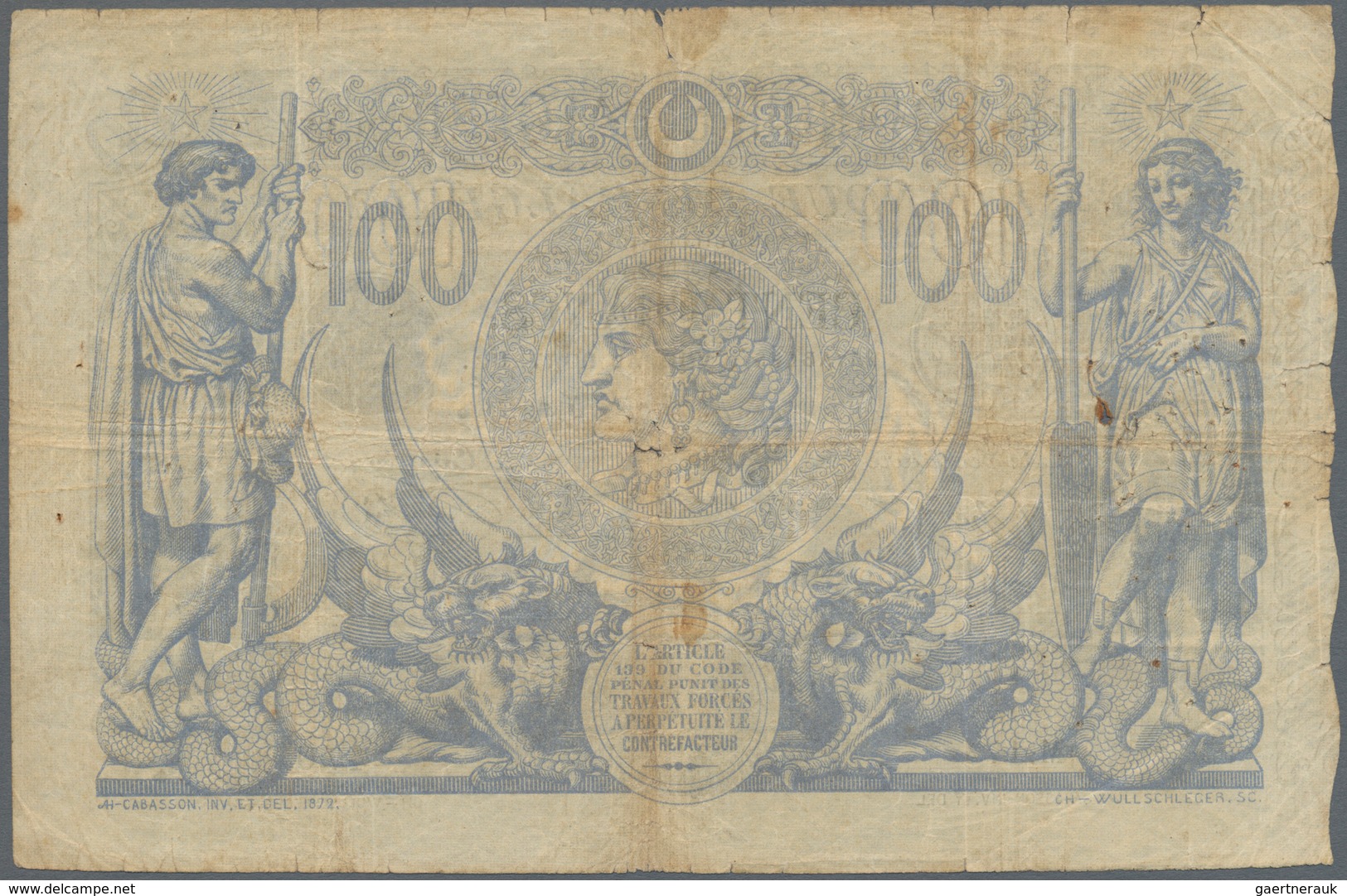 Algeria / Algerien: Banque De L'Algérie 100 Francs 1911, P.74, , Highly Are And Very Early Type Of T - Algeria