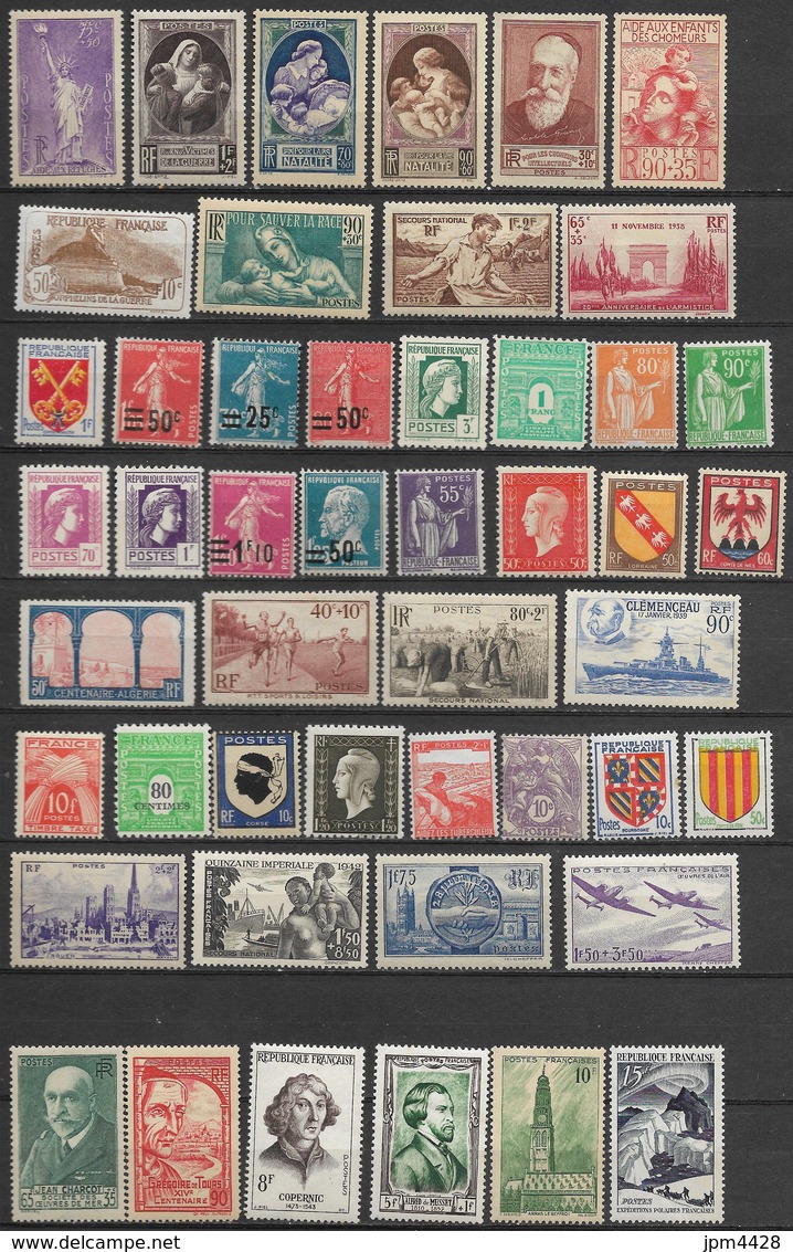 France Lot Vrac De 96 Timbres Neufs Avec Charniéres Ou Traces - Vrac (max 999 Timbres)