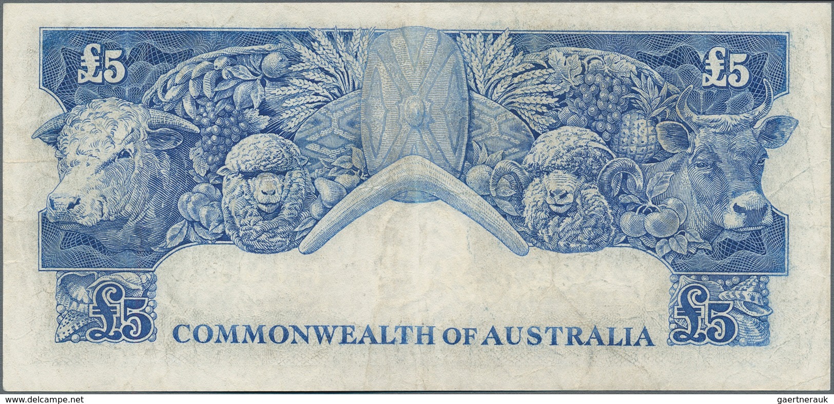 Australia / Australien: Commonwealth Of Australia 5 Pounds ND(1954-59), P.31, Still Nice With Bright - Other & Unclassified