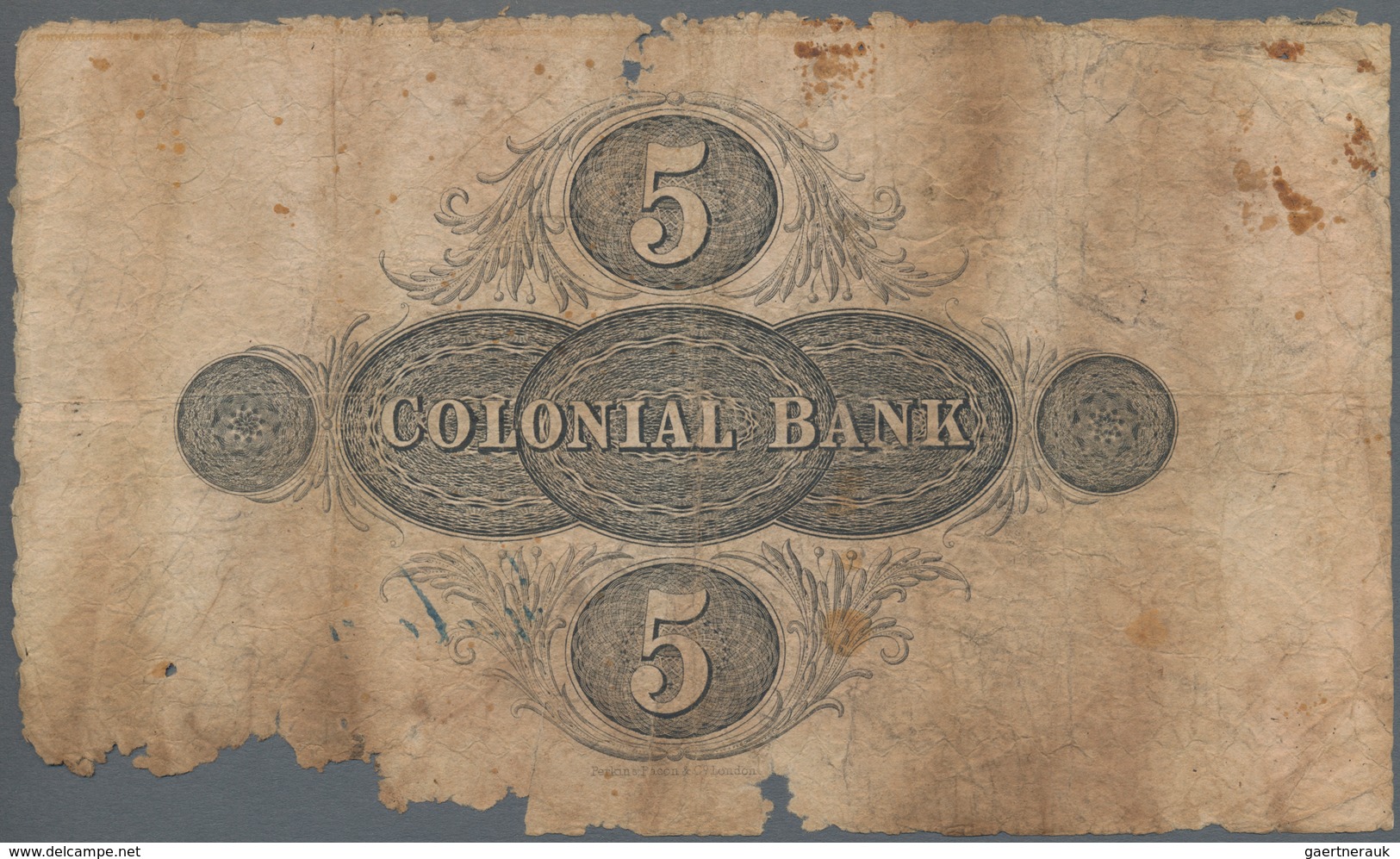 Barbados: The Colonial Bank Of Barbados 5 Dollars 1898, P.S141, Surely One Of Only A Few Pieces Know - Barbados