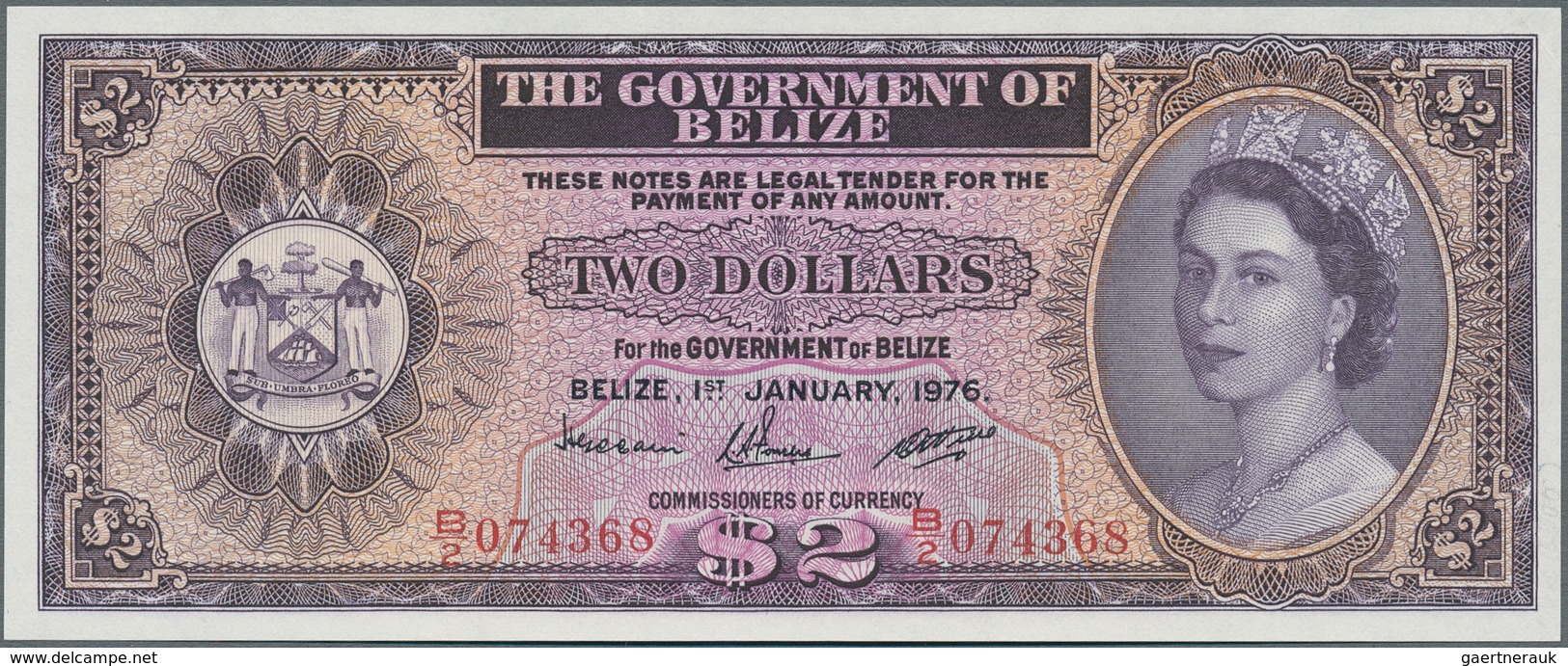 Belize: 2 Dollars January 1st 1976, P.34c In Perfect UNC Condition - Belize