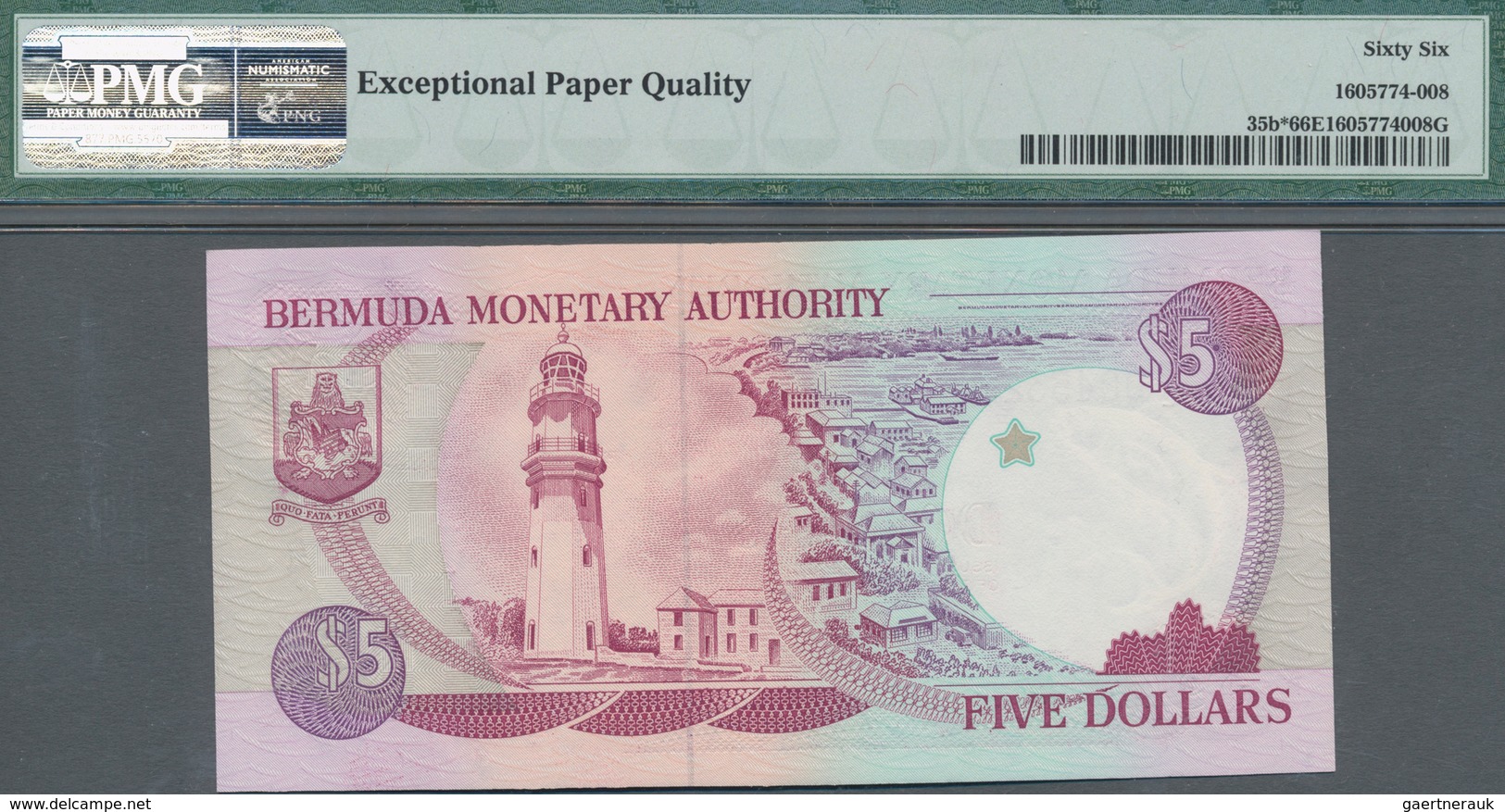 Bermuda: Group Of 5 Banknotes 5 Dollars 1989 REPLACEMENT, P.35b With Prefix "Z" In UNC Condition, Al - Bermudas