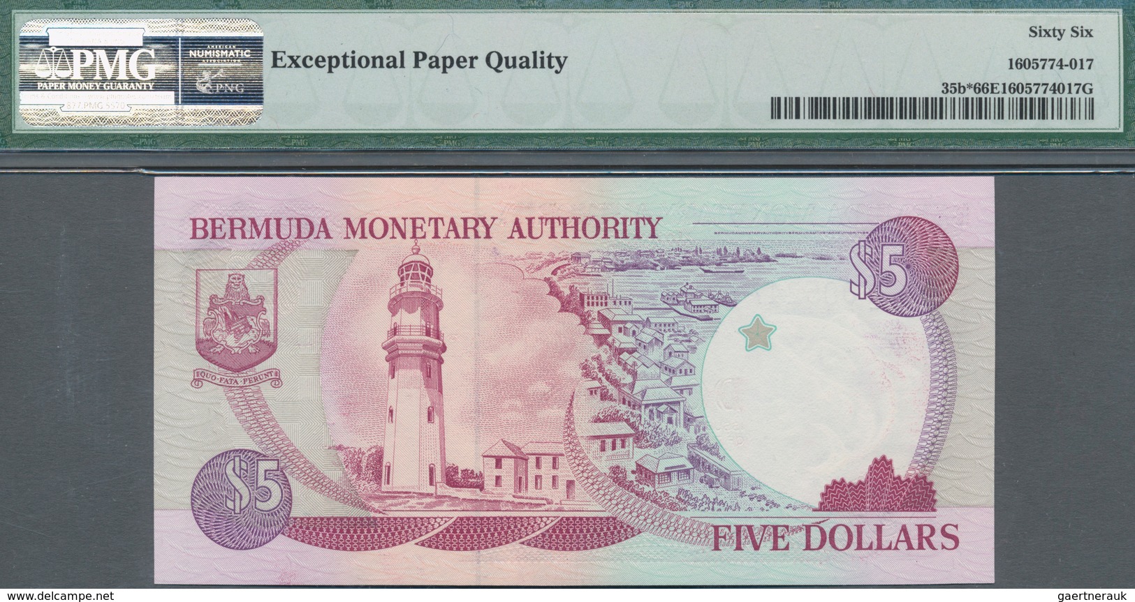 Bermuda: Group of 5 banknotes 5 Dollars 1989 REPLACEMENT, P.35b with prefix "Z" in UNC condition, al