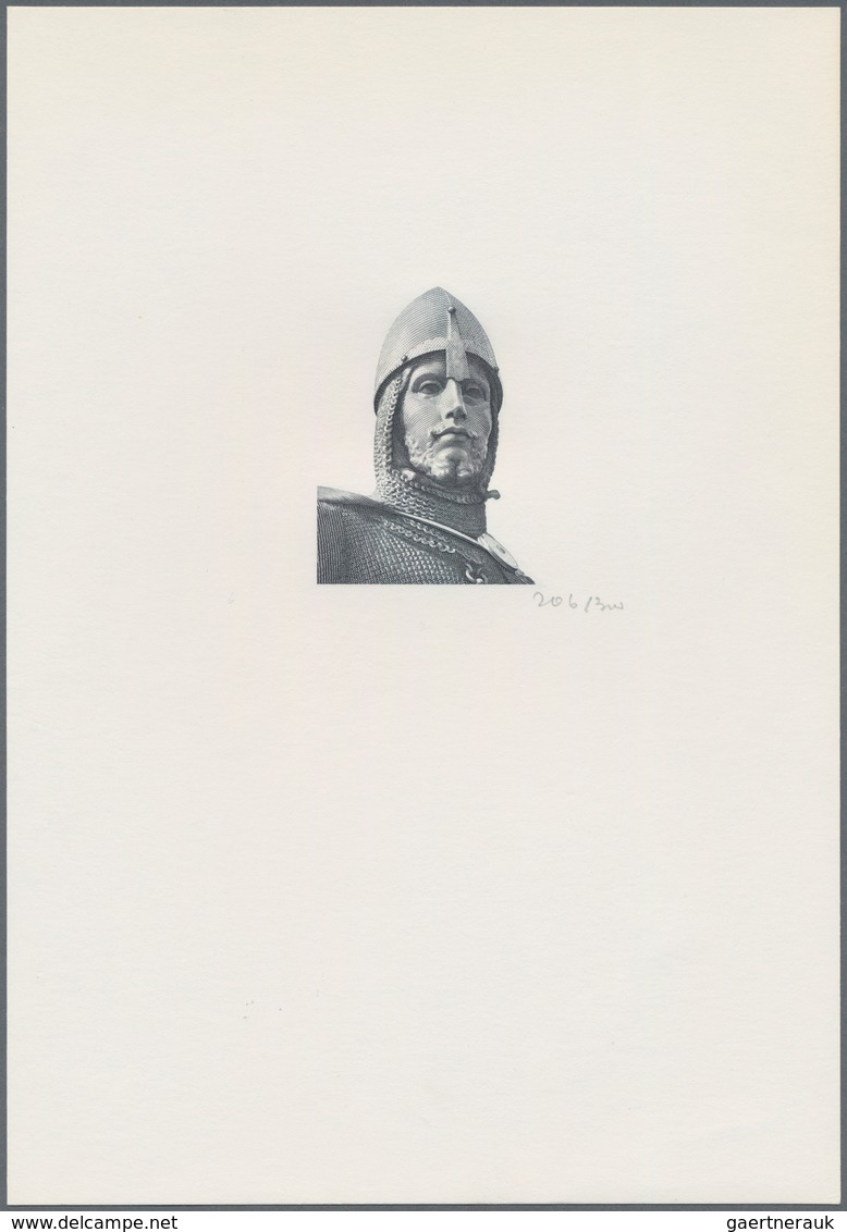 Bohemia & Moravia / Böhmen & Mähren: Intaglio Printed Vignette With Portrait Of Duke Wenzel For The - Cecoslovacchia