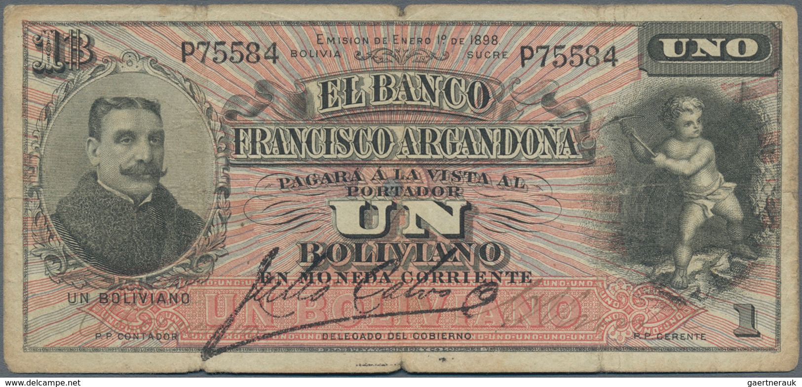 Bolivia / Bolivien: Very Nice Group With 8 Banknotes Comprising 50 Centavos 1902 P.91 (UNC), 1 Boliv - Bolivien