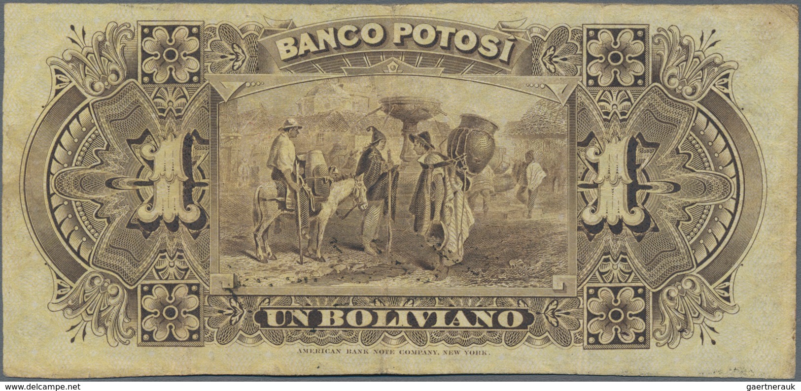 Bolivia / Bolivien: Very nice group with 8 banknotes comprising 50 Centavos 1902 P.91 (UNC), 1 Boliv
