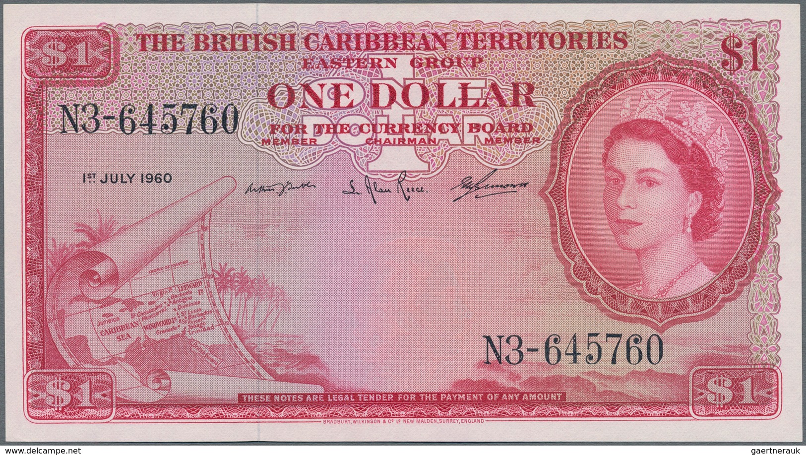 British Caribbean Territories: 1 Dollar July 1st 1960, P.7c In Perfect UNC Condition. The Very Best - Sonstige – Amerika