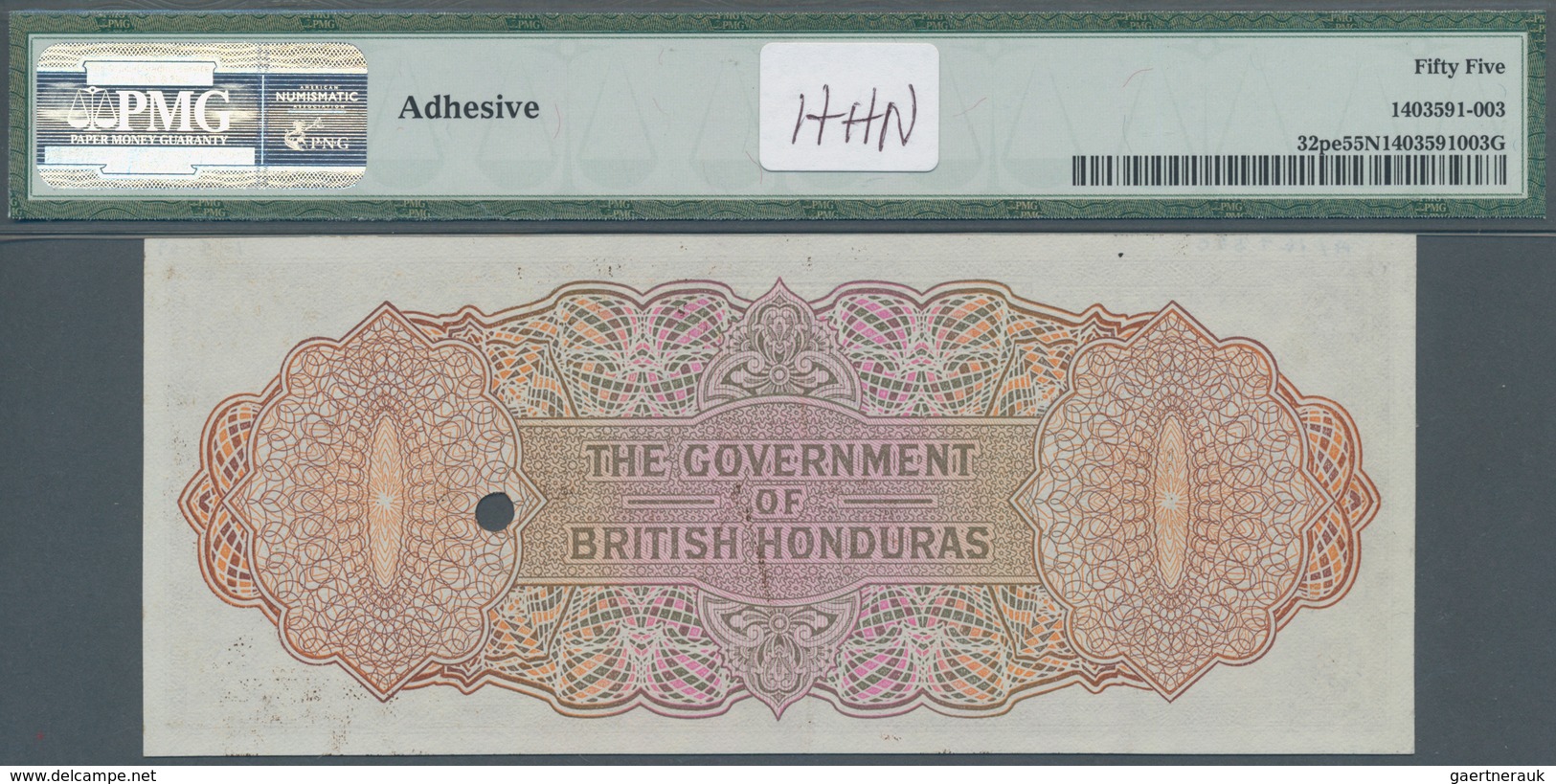 British Honduras: Government Of British Honduras 20 Dollars 1952-73 Printers Essay, P.32pe, Some Ann - Honduras