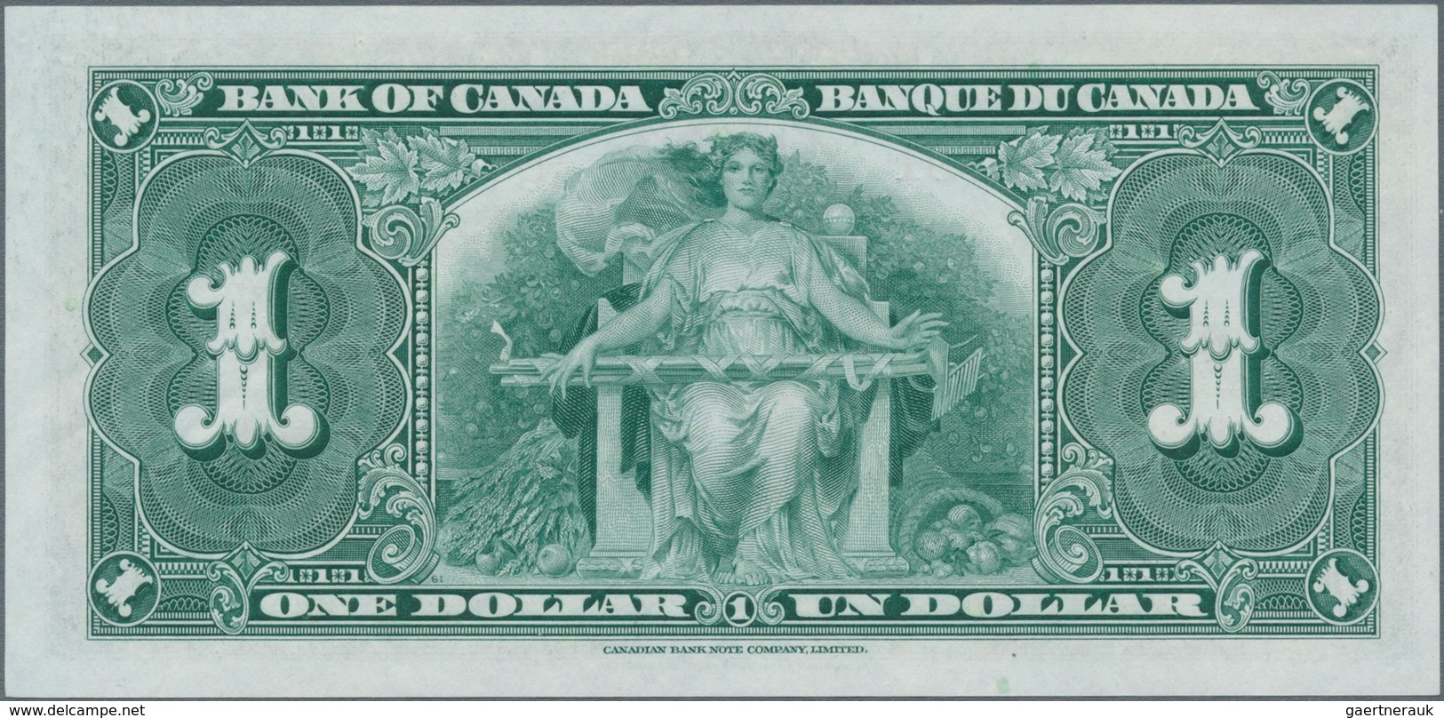 Canada: 1 Dollar 1937 P. 58e, Light Creases At Right Border, No Holes Or Tears, Condition: XF+ To AU - Kanada