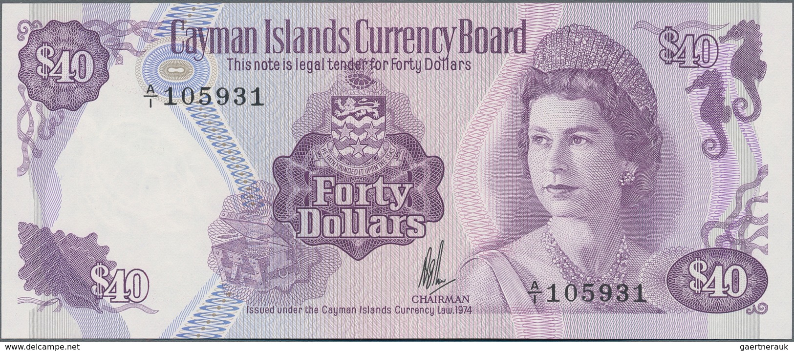 Cayman Islands: 40 Dollars L.1974, P.9, One Of The Key-notes Of The Cayman Islands In Perfect UNC Co - Kaimaninseln