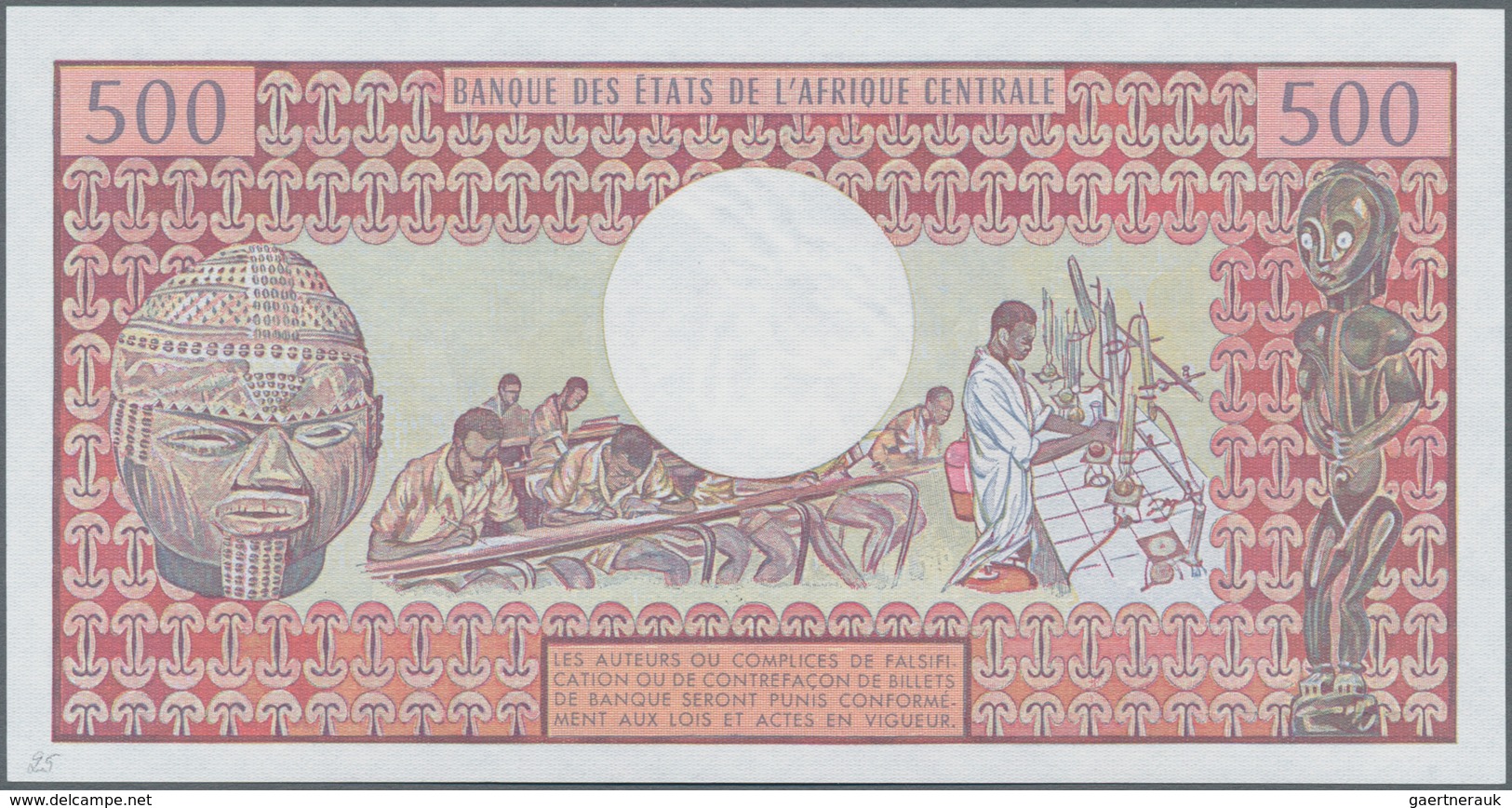 Central African Republic / Zentralafrikanische Republik: 500 Francs 1980 P.9 In UNC And 1000 Francs - Zentralafrik. Rep.