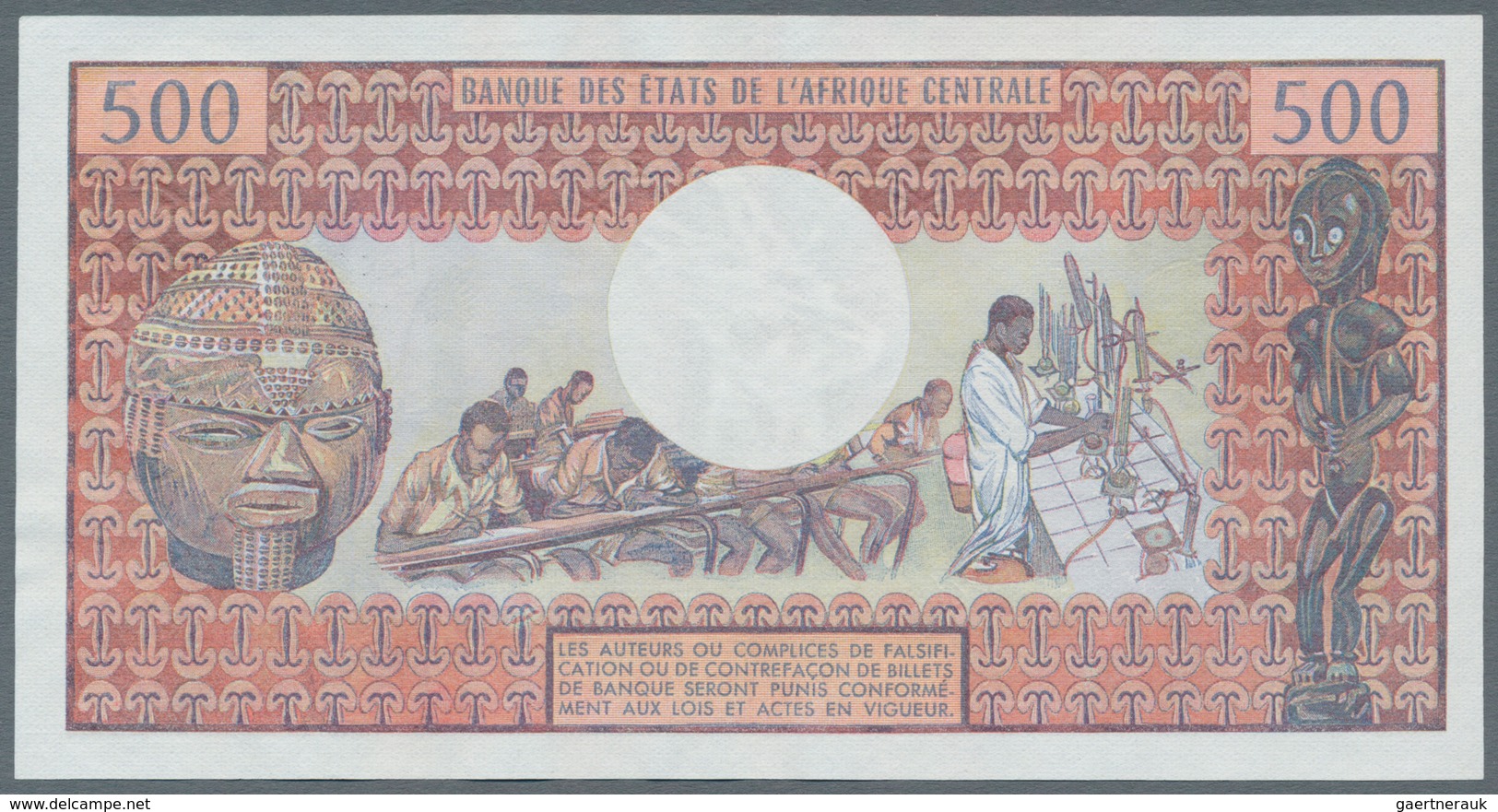 Chad / Tschad: 500 Francs ND(1974) P. 2, Crisp Original Apper, Original Colors, Light Handling In Pa - Chad