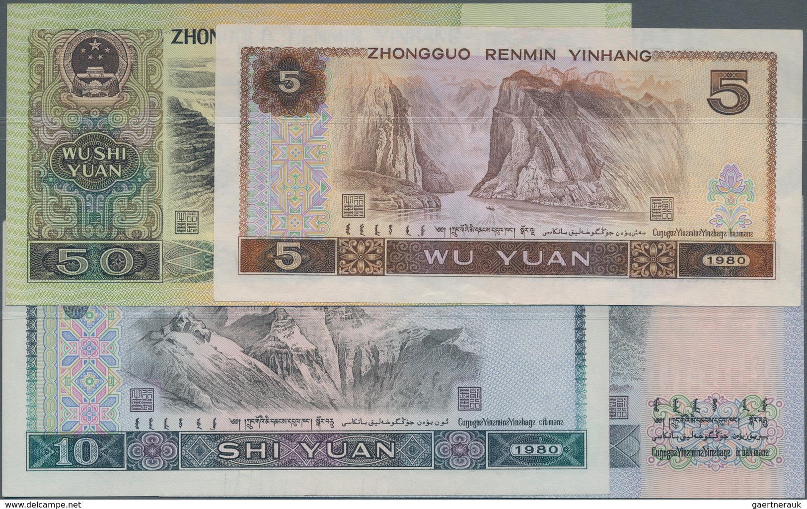 China: Set With 29 Banknotes Of The 1980-1990 Series Including 4 X 1 Jiao P.881a In UNC, 3 X 2 Jiao - China
