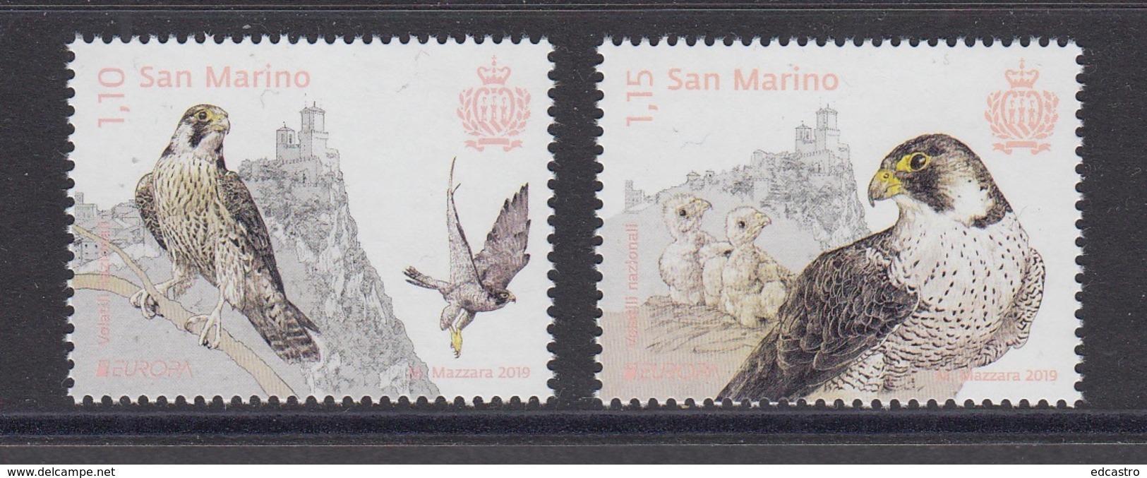 38.- SAN MARINO 2019 EUROPA 2019 NATIONAL BIRDS - 2019