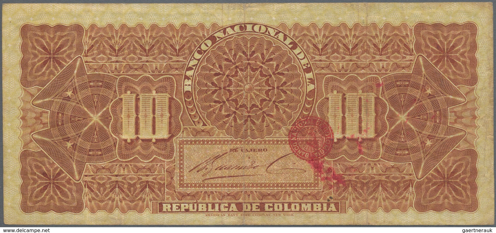 Colombia / Kolumbien: Banco Nacional De La República De Colombia 10 Pesos 1895, P.236, Great Conditi - Kolumbien