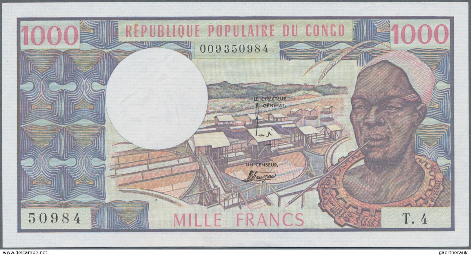 Congo / Kongo: Banque Centrale Des États Del'Afrique Centrale - République Populaire Du Congo 1000 F - Ohne Zuordnung