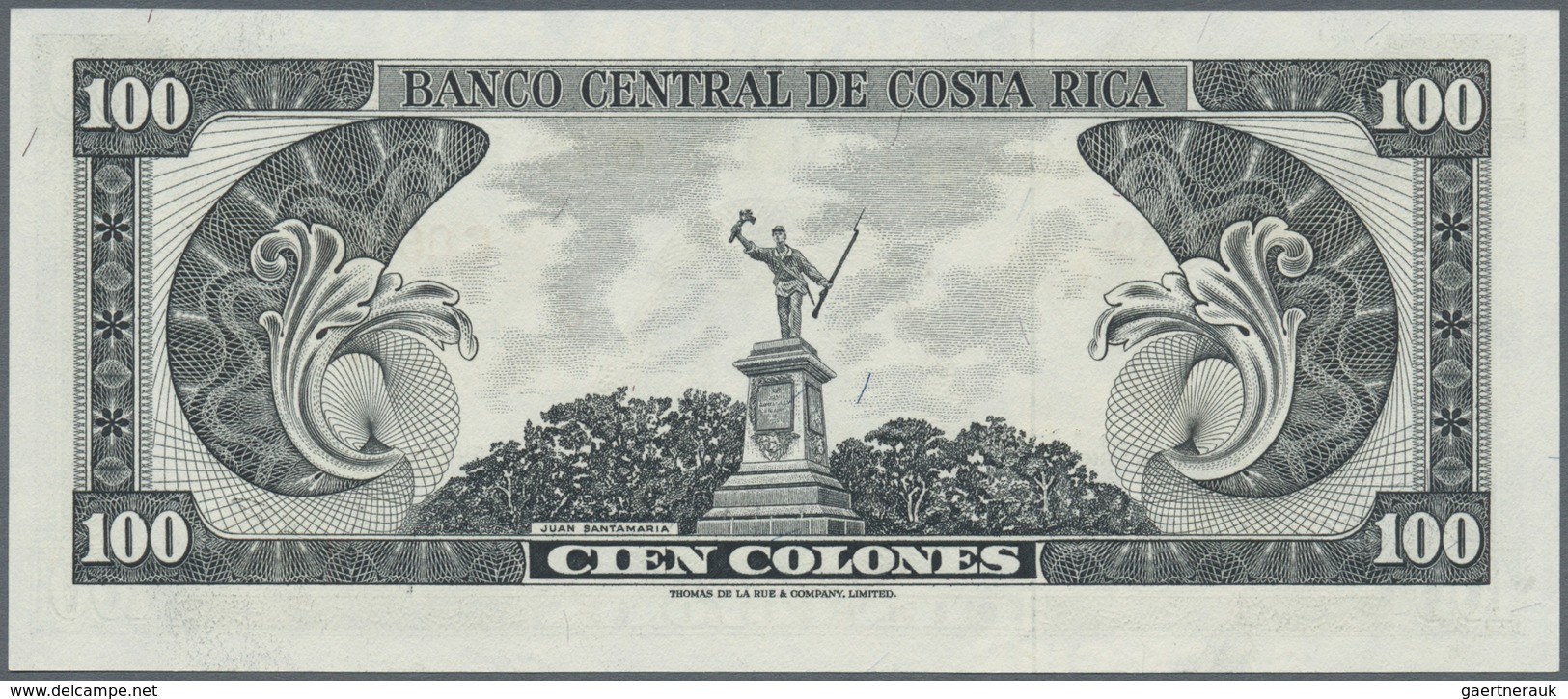 Costa Rica: 100 Colones 1967 P. 234, S/N C0670638, Crisp Original Paper, Unfolded, Light Dints At Up - Costa Rica