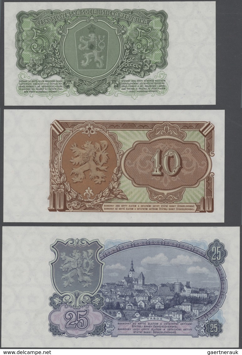 Czechoslovakia / Tschechoslowakei: Huge lot with 25 Banknotes 1 - 1000 Korun 1949-1989, P.68-71a, 78