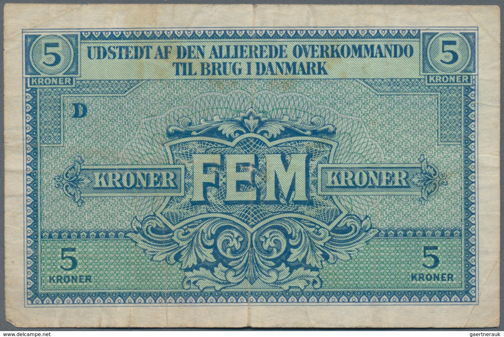 Denmark  / Dänemark: Set Of 3 Pcs Military Payment Notes Containing 25 Oere, 1 & 5 Kroner ND P. M1-M - Dänemark