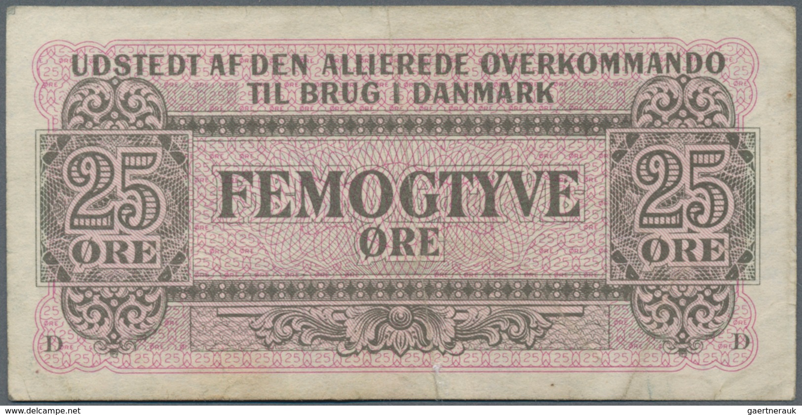 Denmark  / Dänemark: Set Of 3 Pcs Military Payment Notes Containing 25 Oere, 1 & 5 Kroner ND P. M1-M - Dänemark