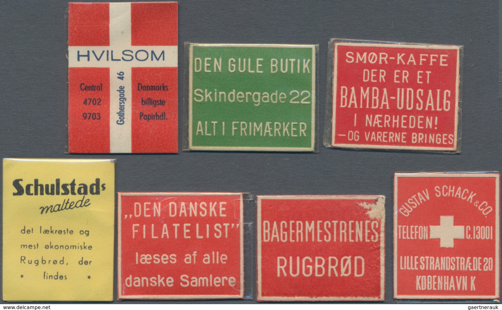 Denmark  / Dänemark: Set With 7 Notgeld/stamp Issues Of 1 Oere With Different Advertising Text On Ba - Dänemark