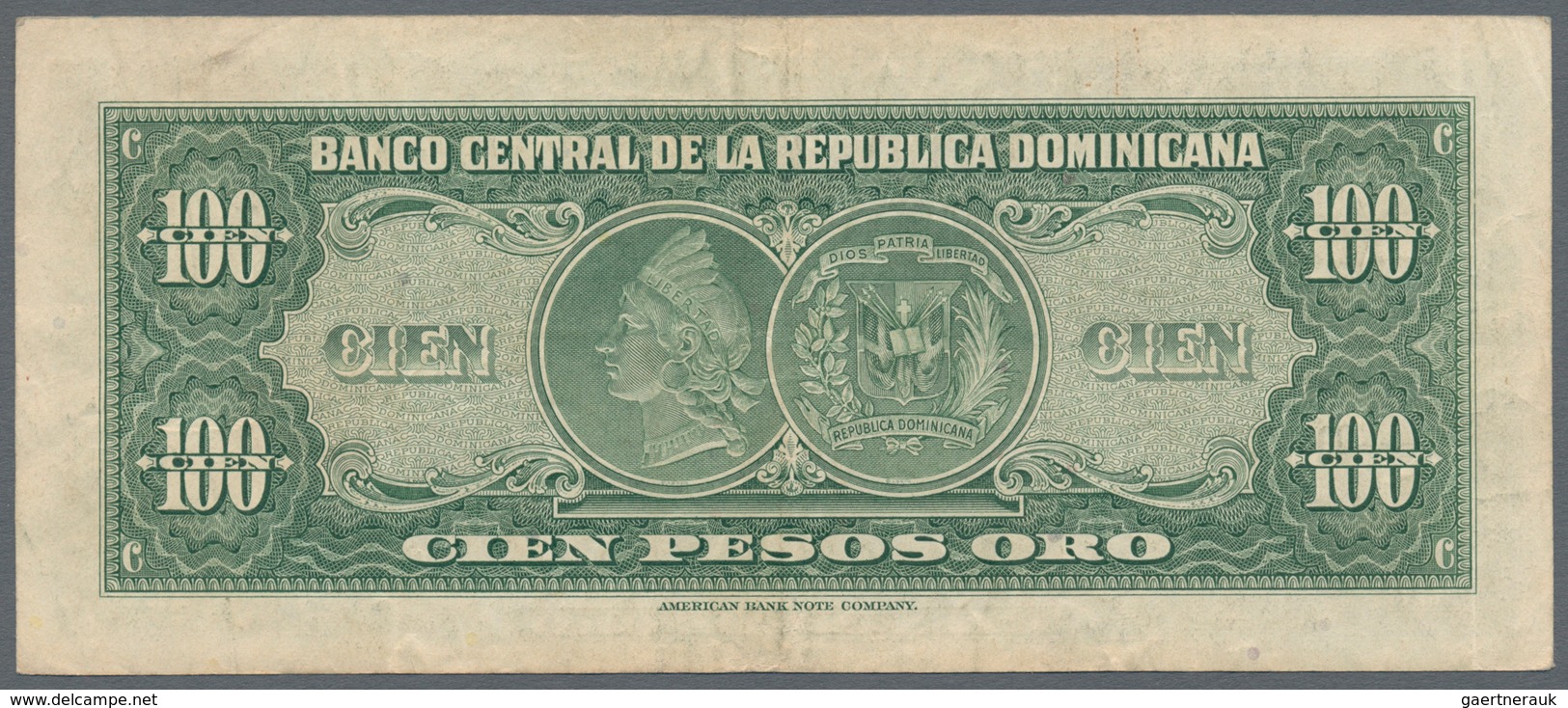 Dominican Republic / Dominikanische Republik: Banco Central De La República Dominicana 100 Pesos ND( - Dominicana