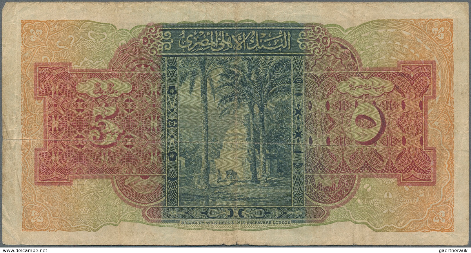 Egypt / Ägypten: Pair With 5 Pounds 1945 National Bank Of Egypt P.19c In A Nice Fine Condition And 1 - Aegypten