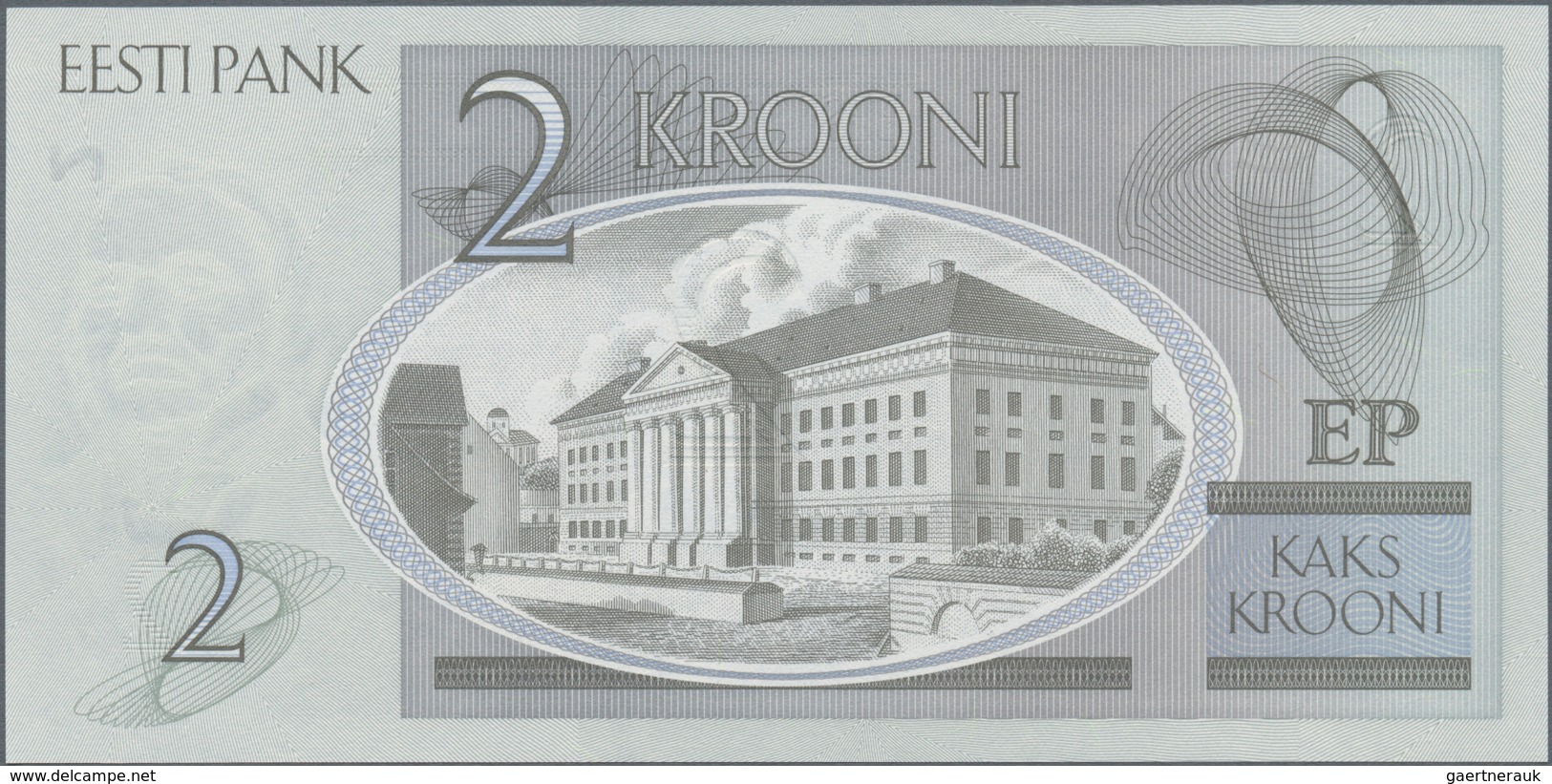 Estonia / Estland: Nice set with 8 Banknotes comprising 25 Krooni 2002 replacement note series "ZZ",