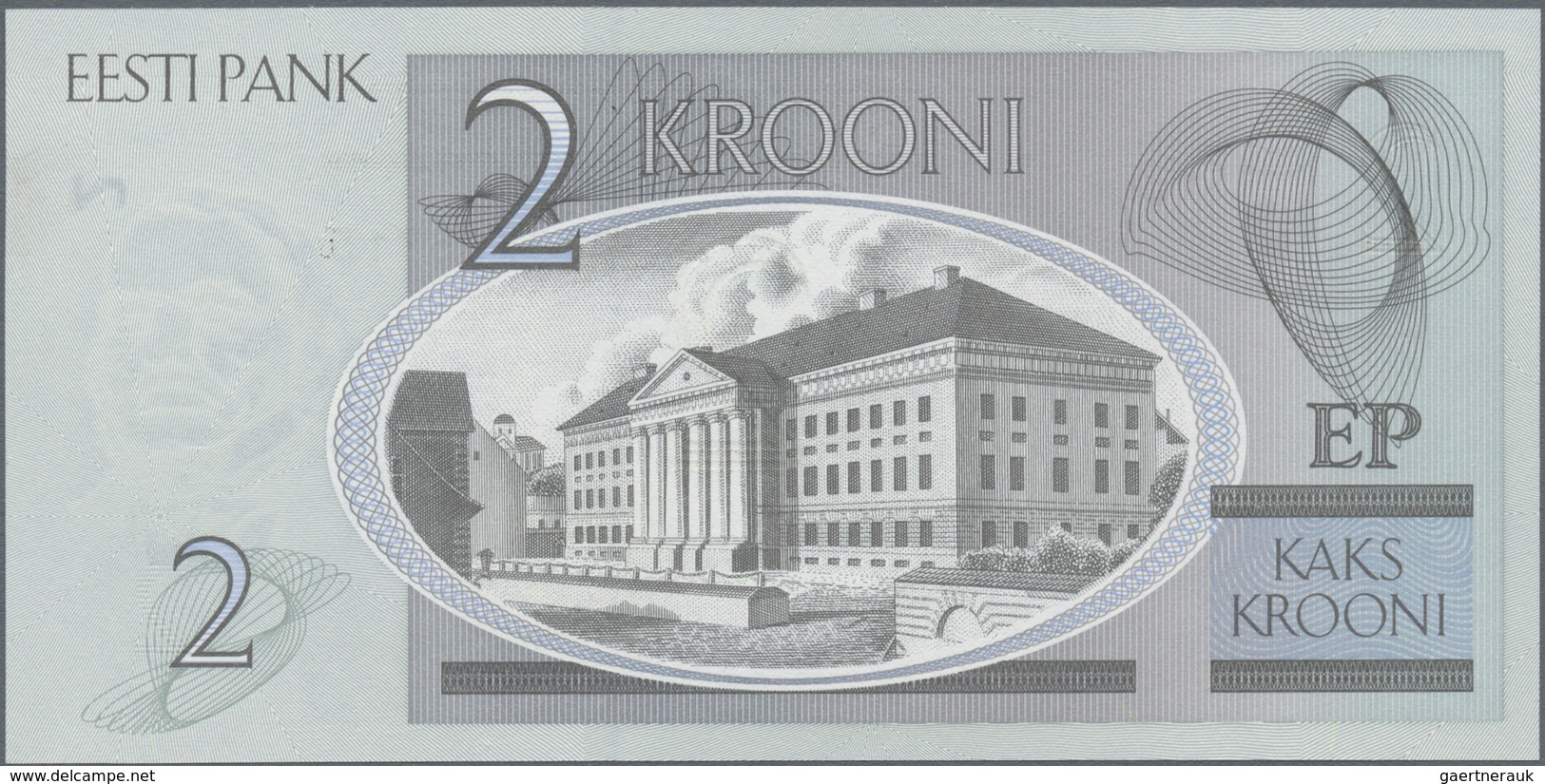 Estonia / Estland: Nice set with 8 Banknotes comprising 25 Krooni 2002 replacement note series "ZZ",