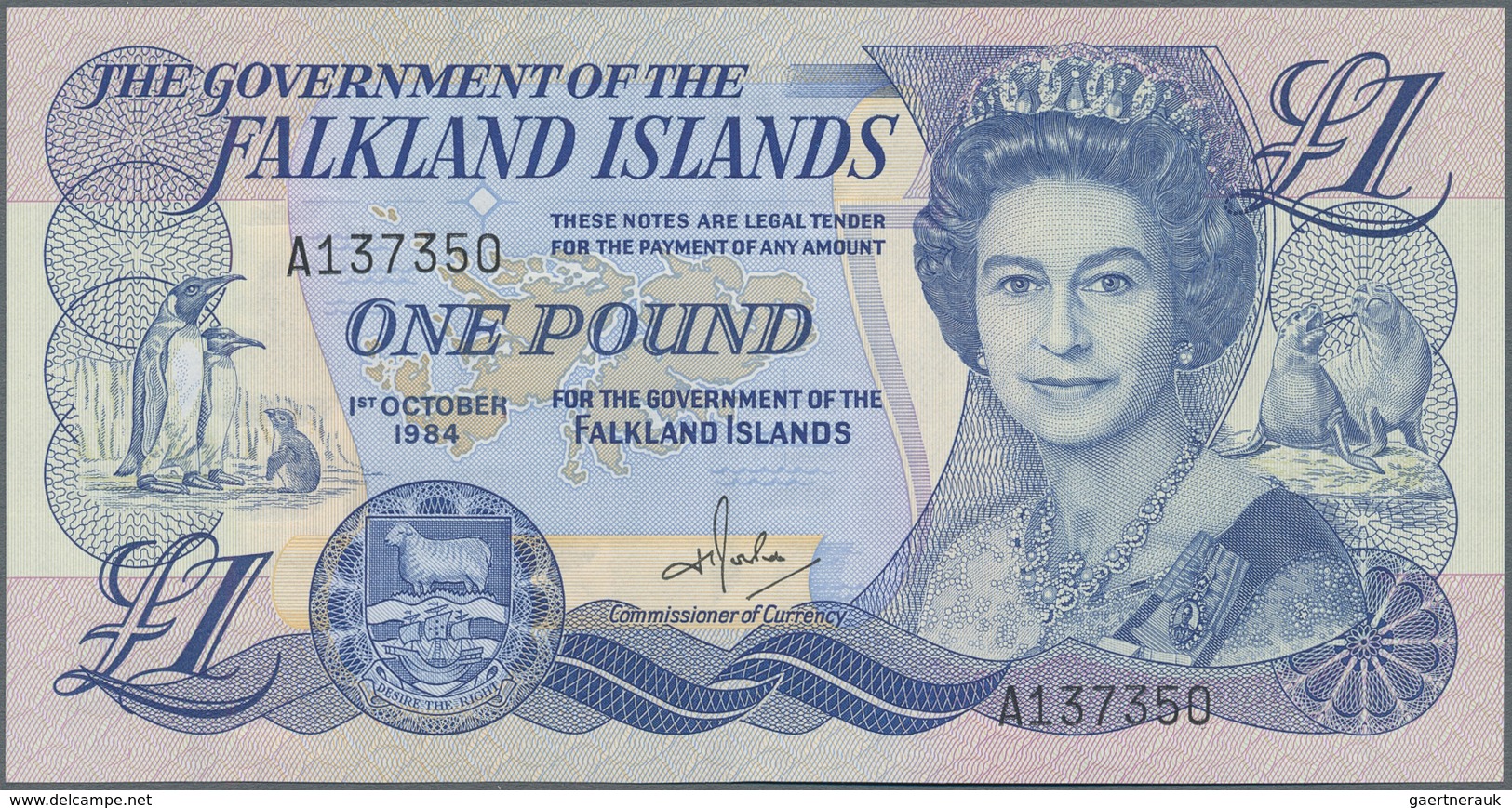 Falkland Islands / Falkland Inseln: 1 Pound 1974 And 1 Pound 1984, P.8b, 13, Both In Perfect UNC Con - Falkland