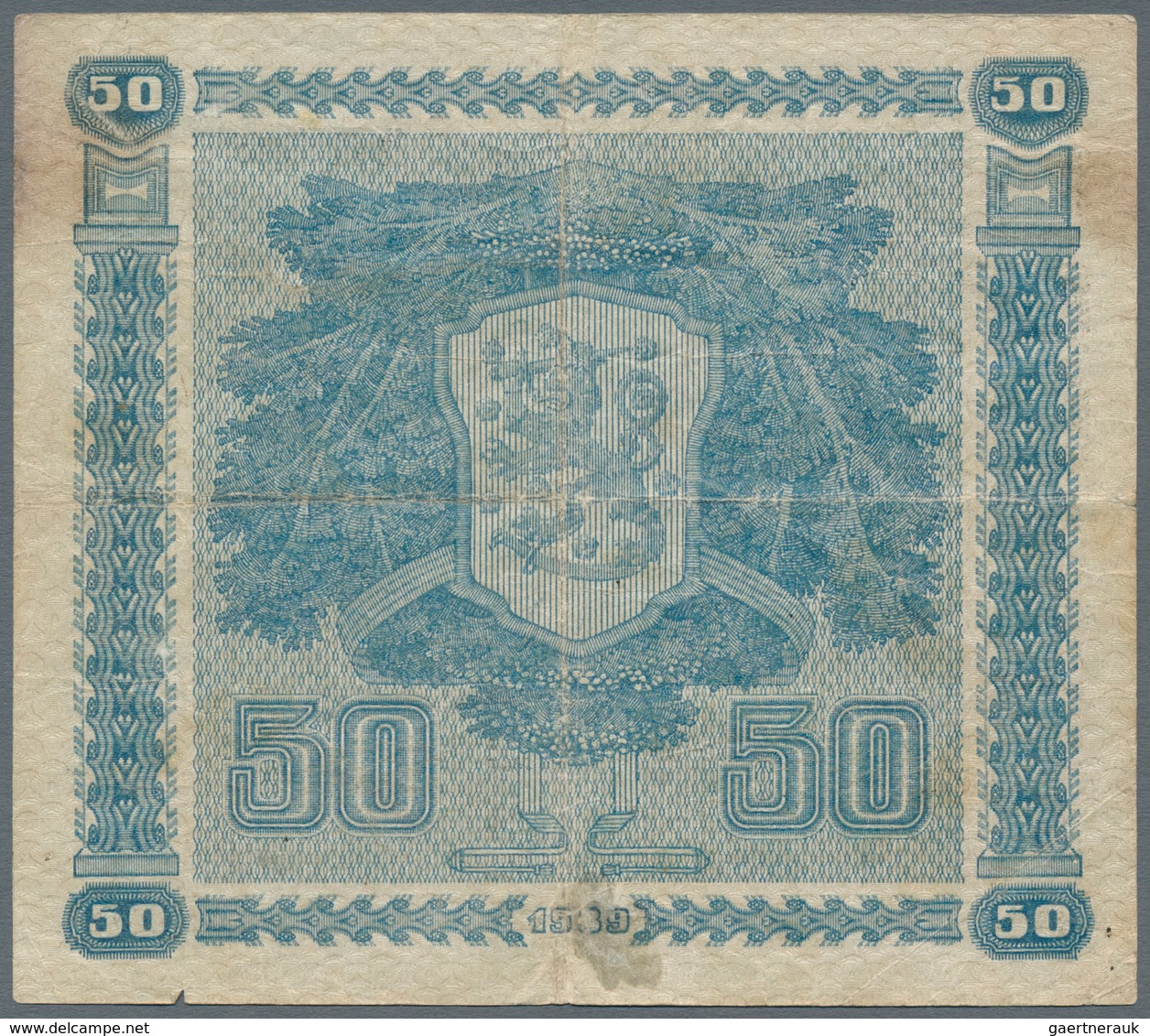 Finland / Finnland: Very Interesting Set With 4 Banknotes Containing 3 X 50 Markkaa 1939 Litt. D P.7 - Finnland