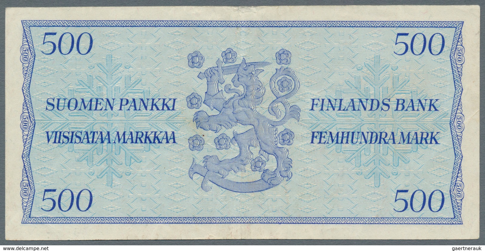 Finland / Finnland: Pair With 100 Markkaa 1955 P.91 In VF- With Rusty Spots And 500 Markkaa 1956 P.9 - Finlandia