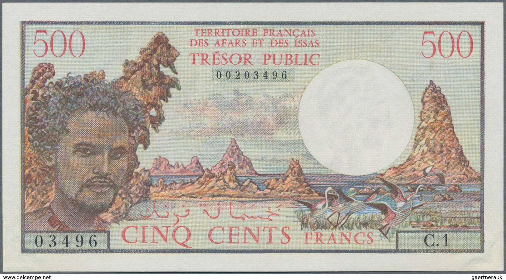 French Afars & Issas: Trésor Public - Territoire Français Des Afars Et Des Issas 500 Francs ND(1975) - Sonstige & Ohne Zuordnung