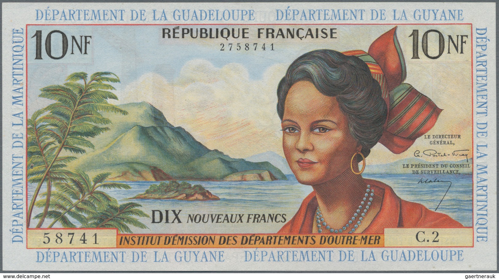 French Antilles / Französische Antillen: Institut D'Émission Des Départements D'Outre-Mer 10 Nouveau - Otros – América