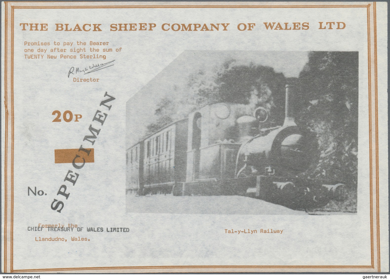 Great Britain / Großbritannien: Wales - The black sheep Company Ltd., set with 4 advertising notes 1