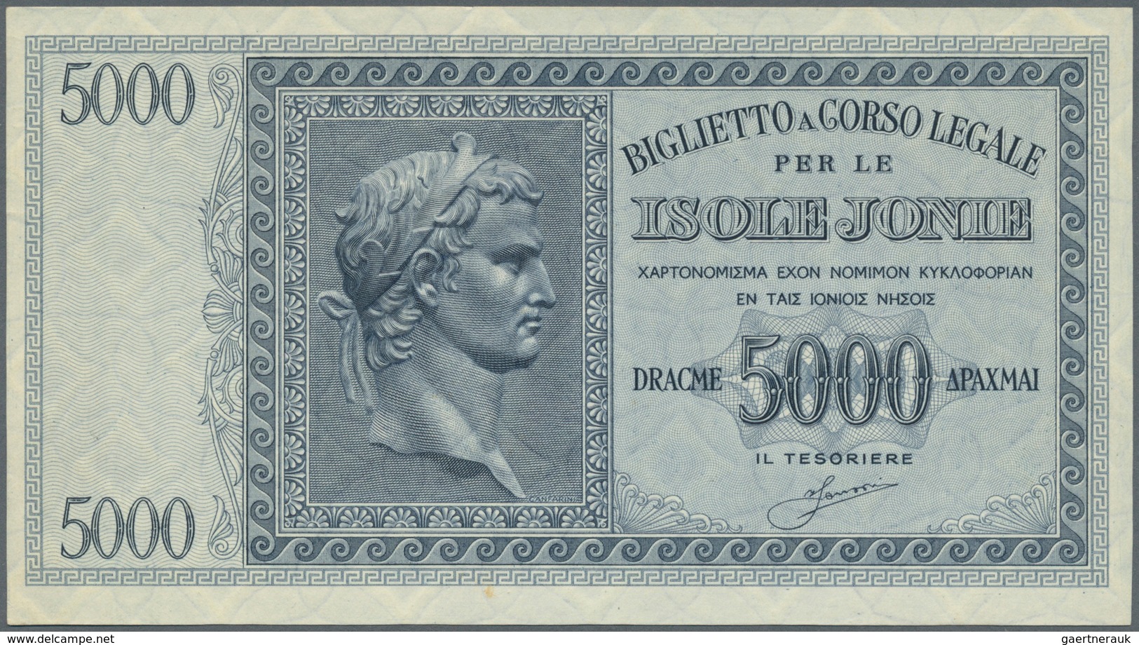 Greece / Griechenland: 5000 Drachmai ND(1941) P. M18a In Condition: UNC. - Griechenland