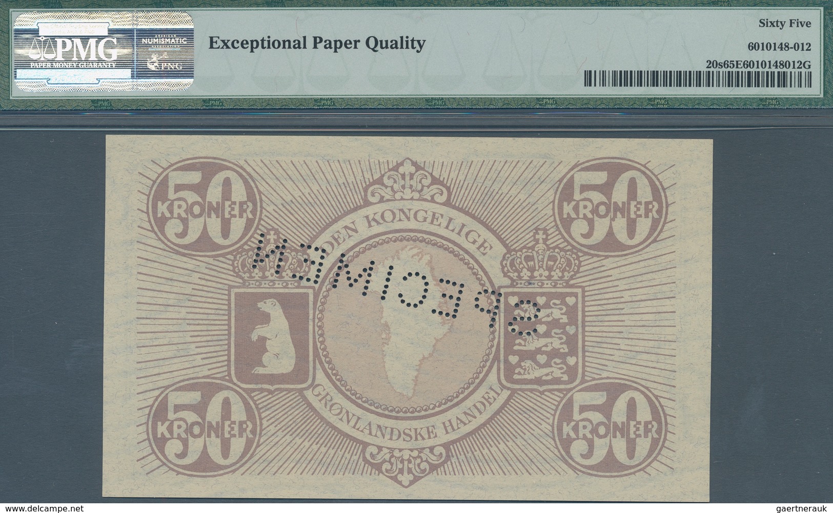 Greenland / Grönland: 50 Kroner ND(1953-67) SPECIMEN, P.20s, Very Rare And In Excellent Condition, P - Grönland