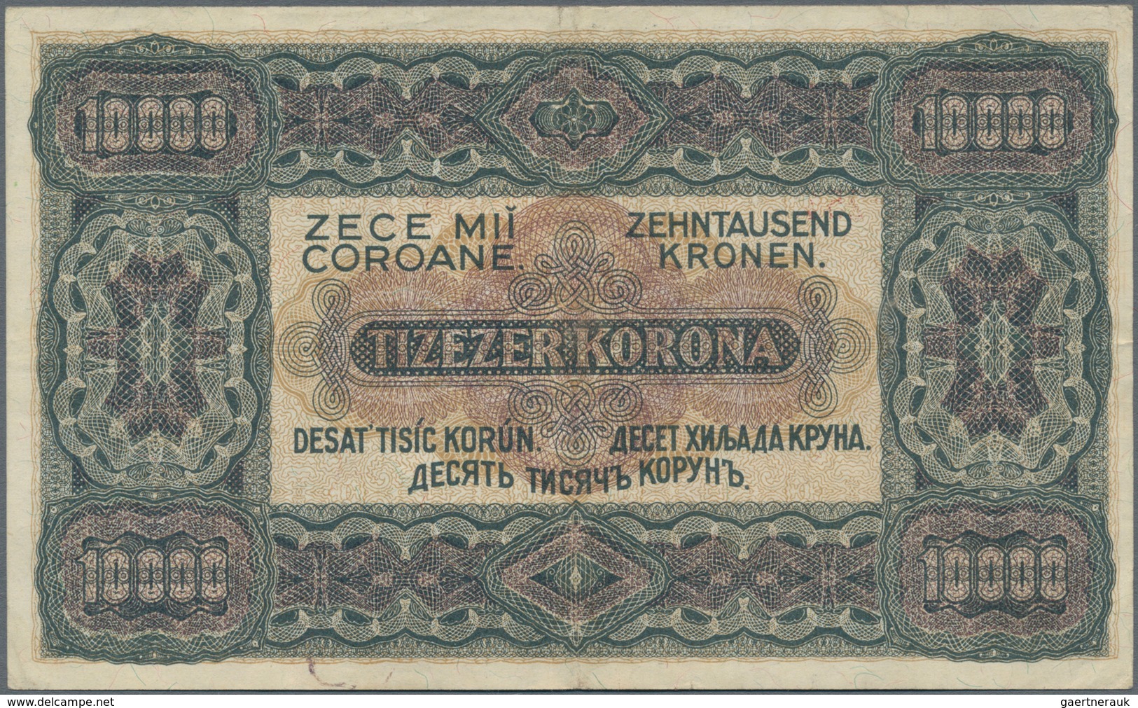 Hungary / Ungarn: Nice Lot With 4 Banknotes Comprising 1000 Korona With Forged Red Stamp "MAGYARORSZ - Hungary