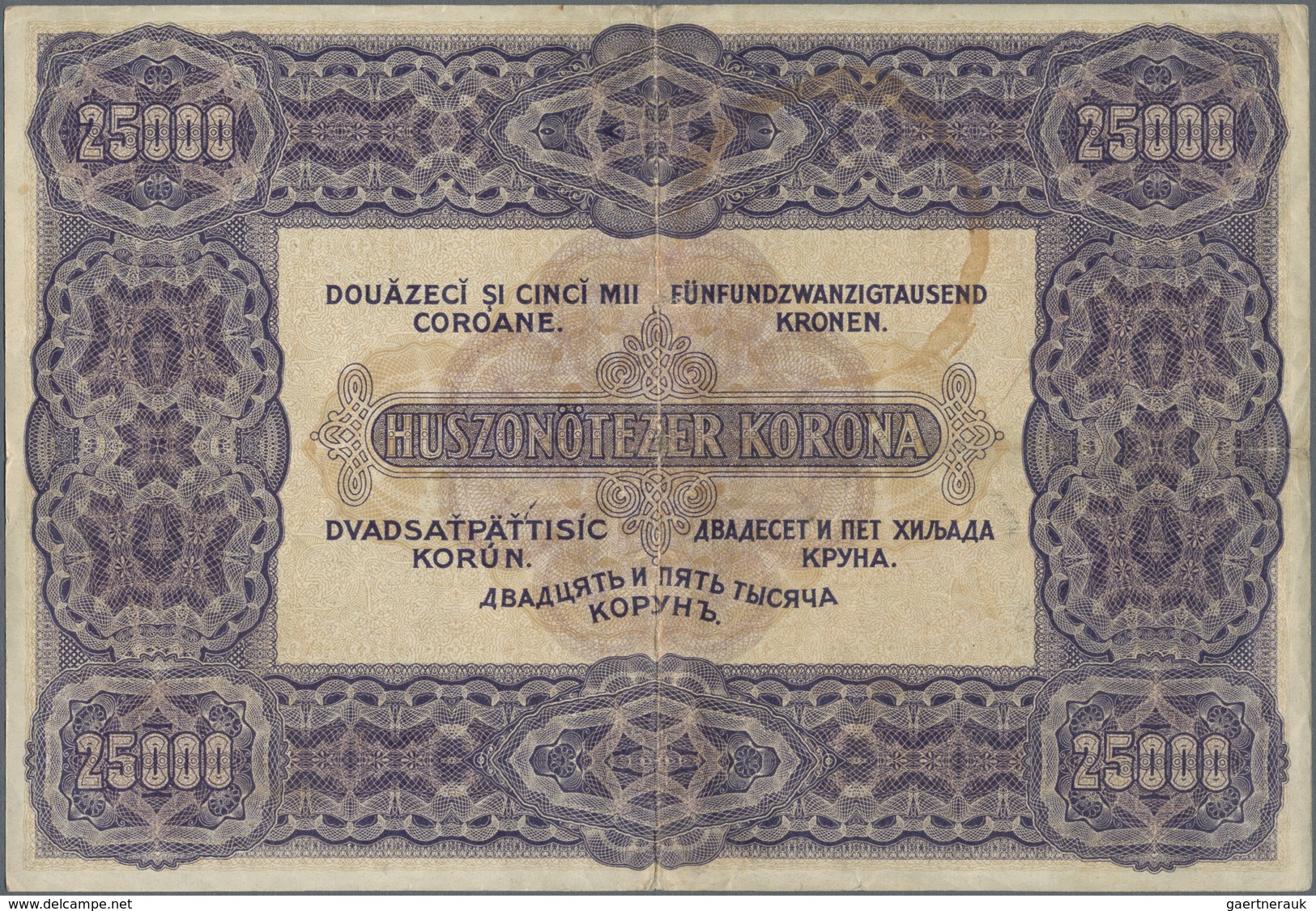 Hungary / Ungarn: 25.000 Korona 1922, P.69, Highly Rare And Great Condition For This Large Size Type - Hungary