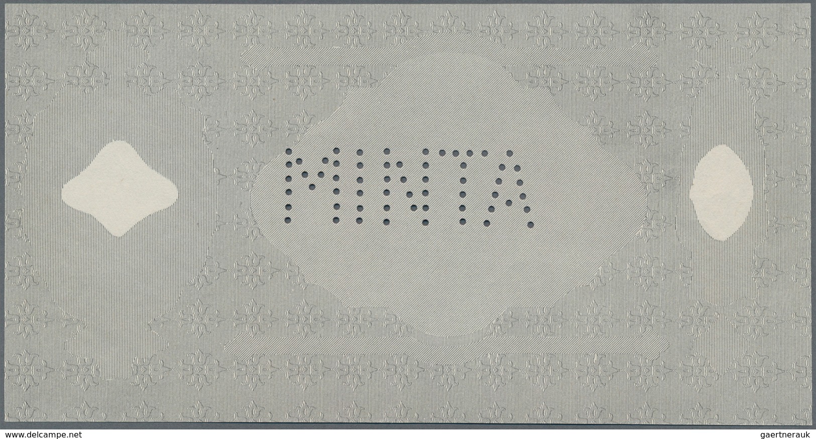 Hungary / Ungarn: 20 Pengö 1930 Front Proof Specimen With Perforation "MINTA", Multicolored On Bankn - Ungarn