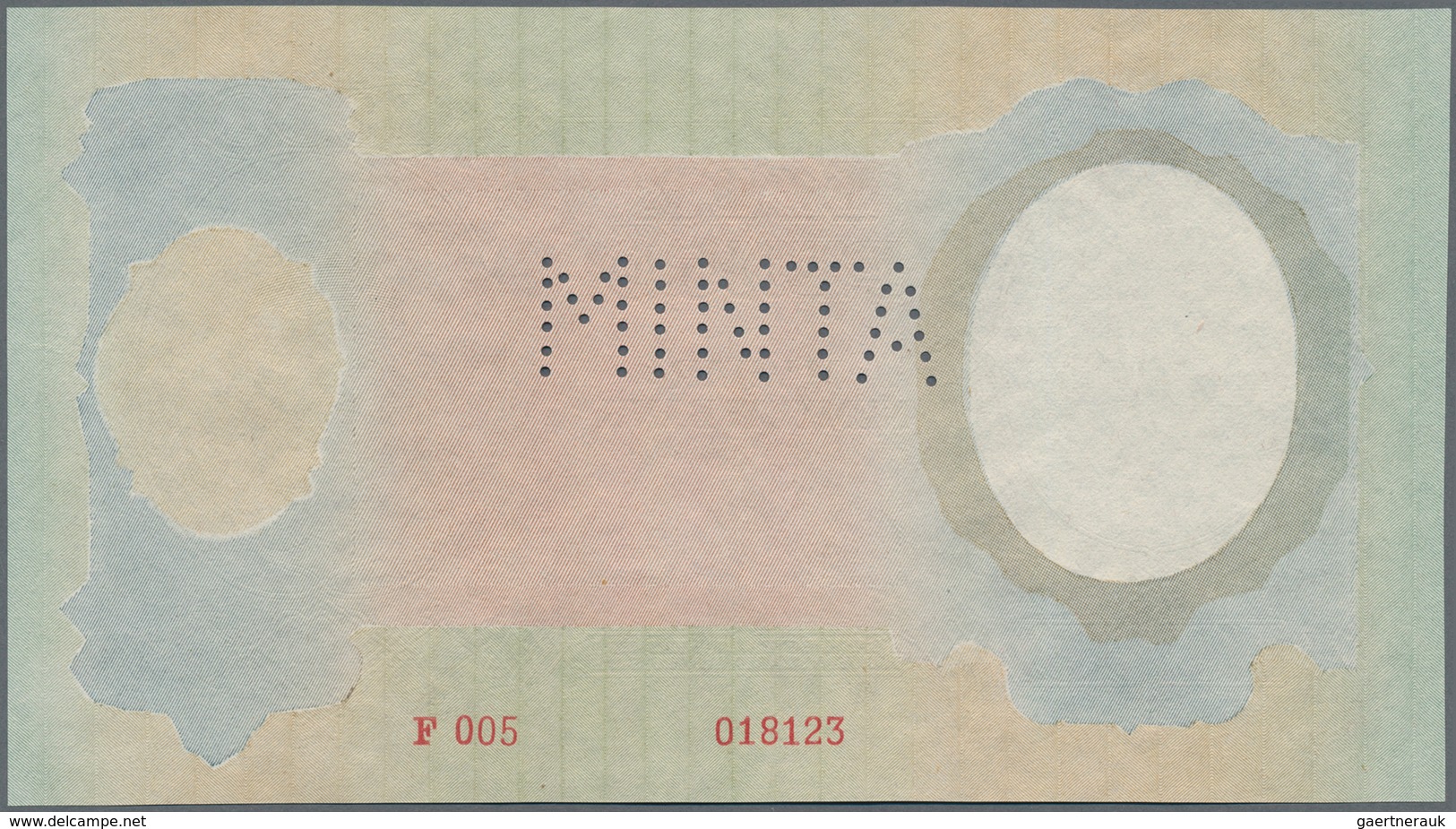 Hungary / Ungarn: 1000 Pengö 1943 Reverse Proof Specimen With Perforation "MINTA", Multicolored With - Ungarn